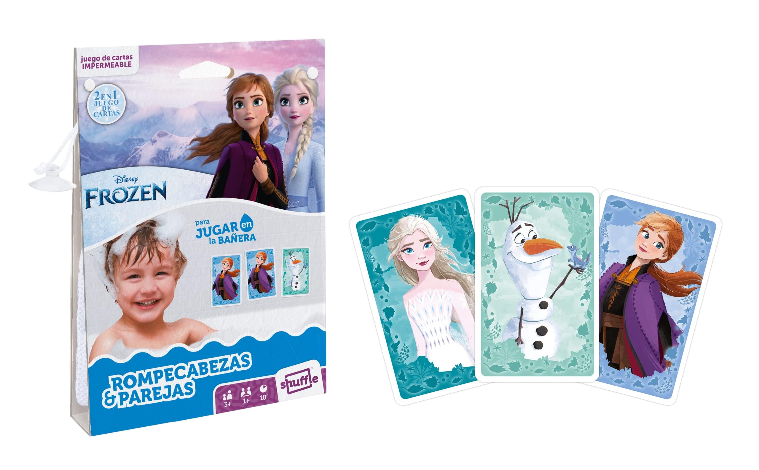 Shuffle Frozen Waterproof Kids Playing Cards - Durable Matching & Puzzle Game for Children - Perfect for Travel, Parties & Indoor Fun