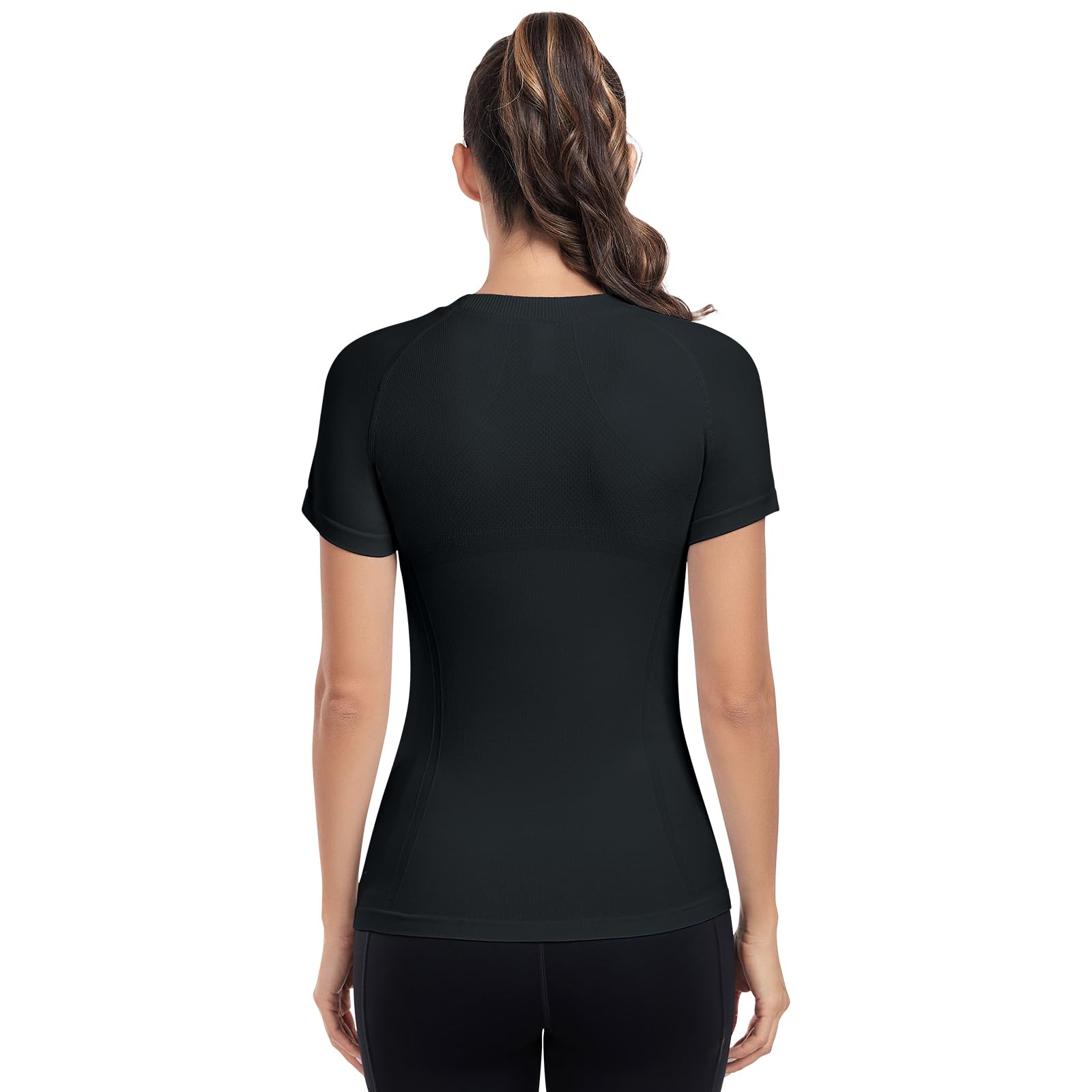 WANAYOU 2 Pack Women's Workout Shirts - Short Sleeve Breathable Yoga Tops for Athletic Gym & Fitness Training | Perfect for Yoga, Running, and Gym Workouts