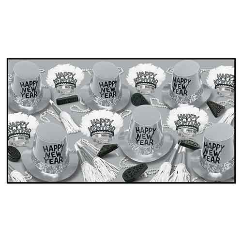 Platinum Party Accessory Set - 50-Piece Party Supplies Kit for Birthdays, Weddings & Events (1 Count) - Perfect for Decorations, Favors & Celebrations
