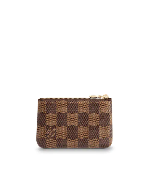 LV Key Pouch Damier Ebene Canvas - Authentic Louis Vuitton Key Holder Wallet for Women & Men | Perfect for Keys, Coins & Small Essentials | Luxury Travel & Everyday Use Accessory