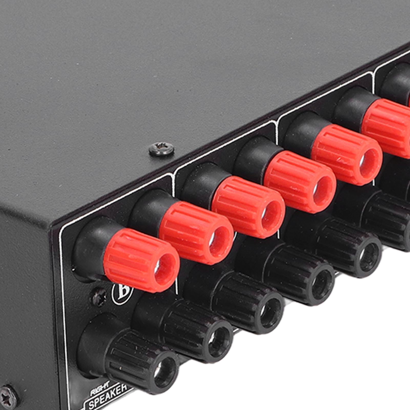 SHYEKYO 4-Way Passive Audio Selector Switch Box - Manual Amplifier Switcher for Home Theater & Stereo Systems, 10Hz-50KHz Frequency Response, High Sound Quality, Wide Compatibility - Perfect for Multi-Room Audio & DJ Setups