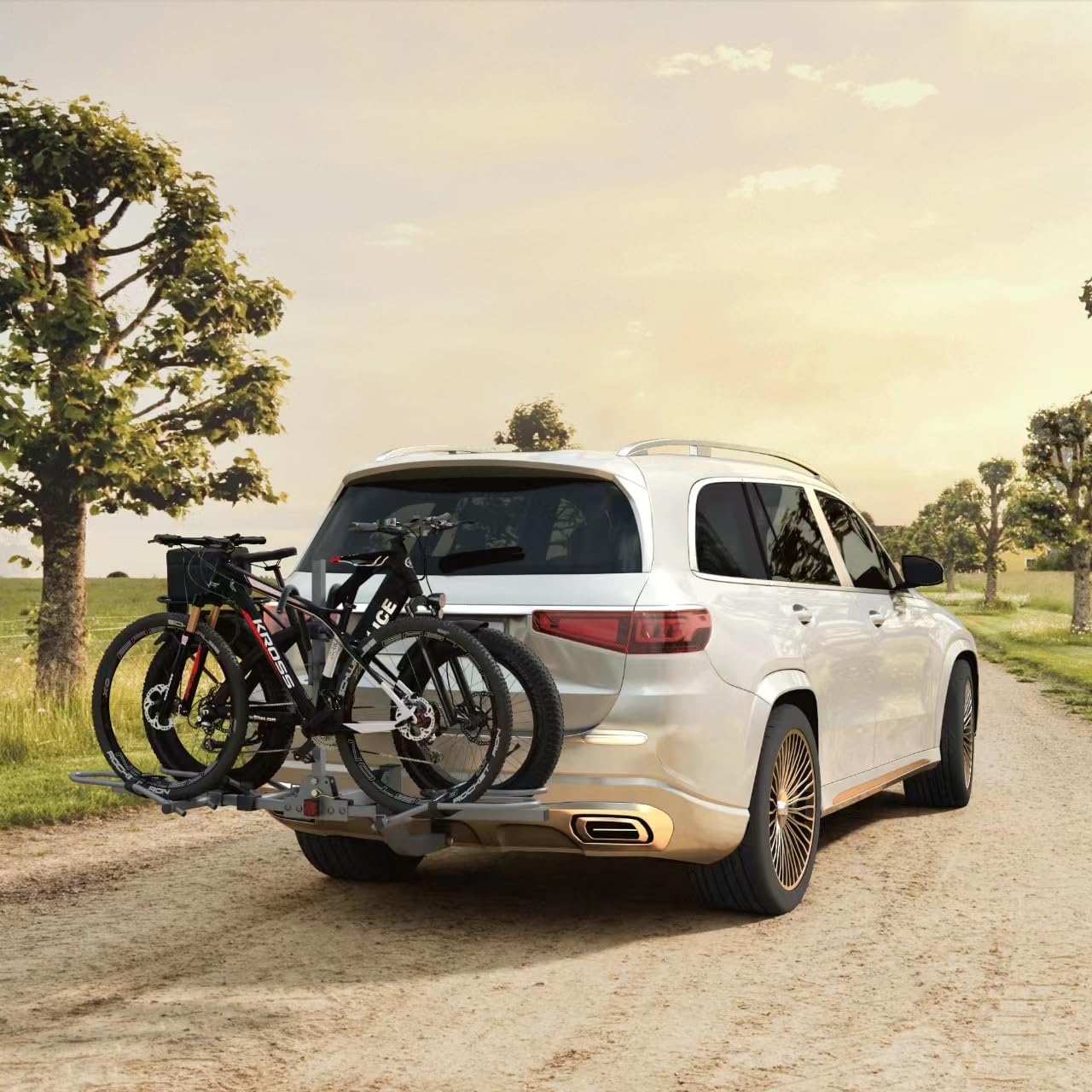 WILDROAD Hitch Bike Rack - Wobble Free Smart Tilting 2-Bike Rack for Standard, Fat Tire & E-Bike | 180 lbs Capacity | Fits 2-inch Receiver | Foldable & Durable Design | Perfect for Road Trips, Camping & Outdoor Adventures