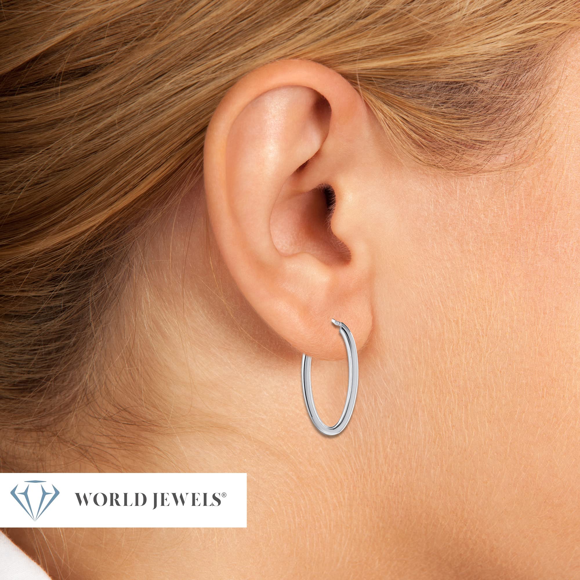 925 Sterling Silver Large 50mm Oval Twisted Hoop Earrings for Women - Italian Made Lightweight Fashion Jewelry | Perfect for Parties, Weddings & Everyday Wear | Gift for Her, Teens & Best Friends