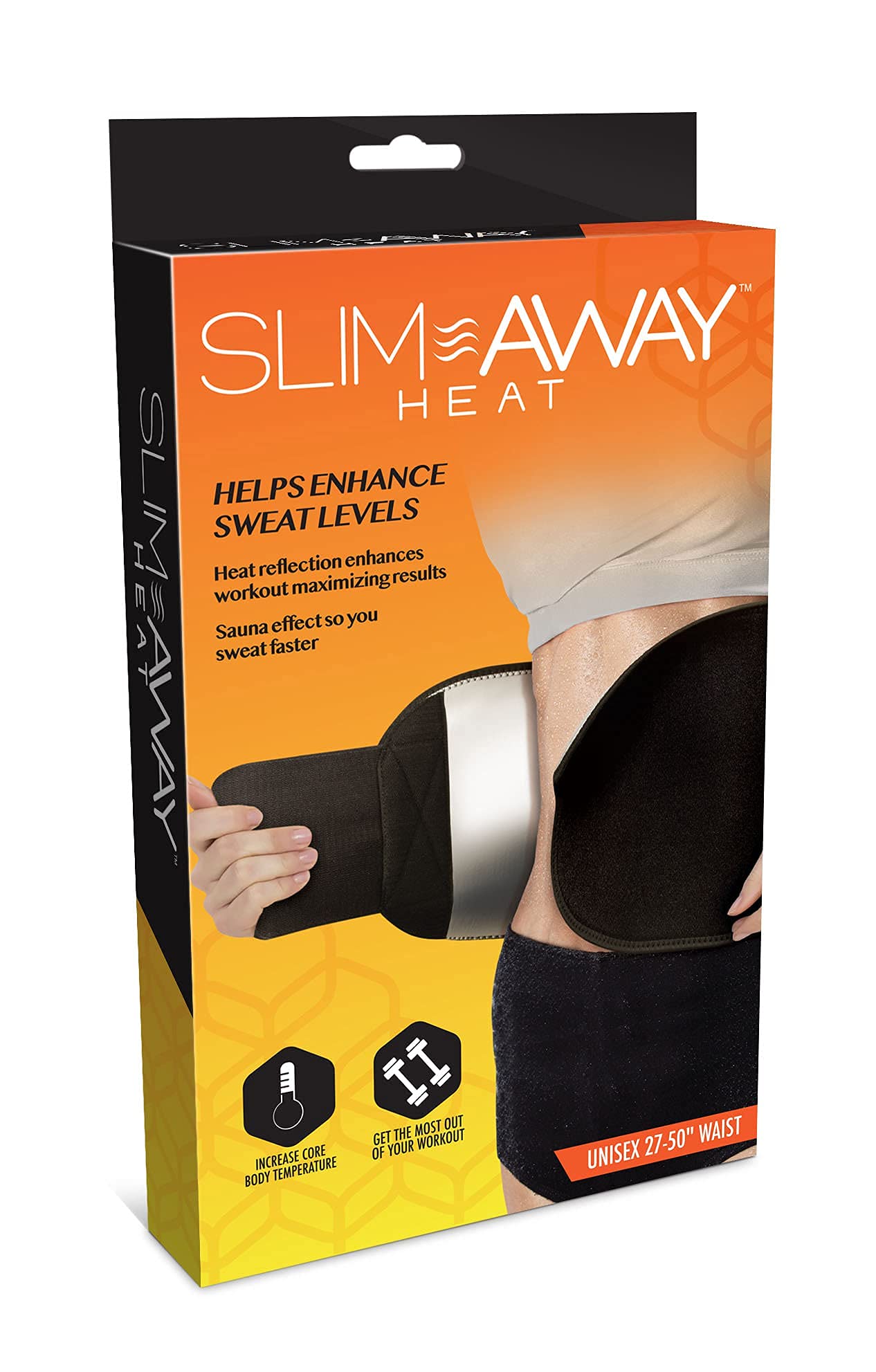 IdeaWorks Slim Away Heat - Weight Loss Waist Trainer Belt for Women & Men, Enhances Sweat Levels, Adjustable Neoprene Waist Trimmer - Perfect for Workout, Gym & Daily Wear