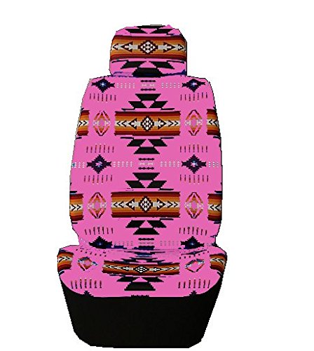 Southwest Design Navajo Print Car Seat Covers Set - Hot Pink | Stylish & Protective Car Interior Accessories for SUVs, Trucks & Sedans | Perfect for Road Trips & Daily Commutes