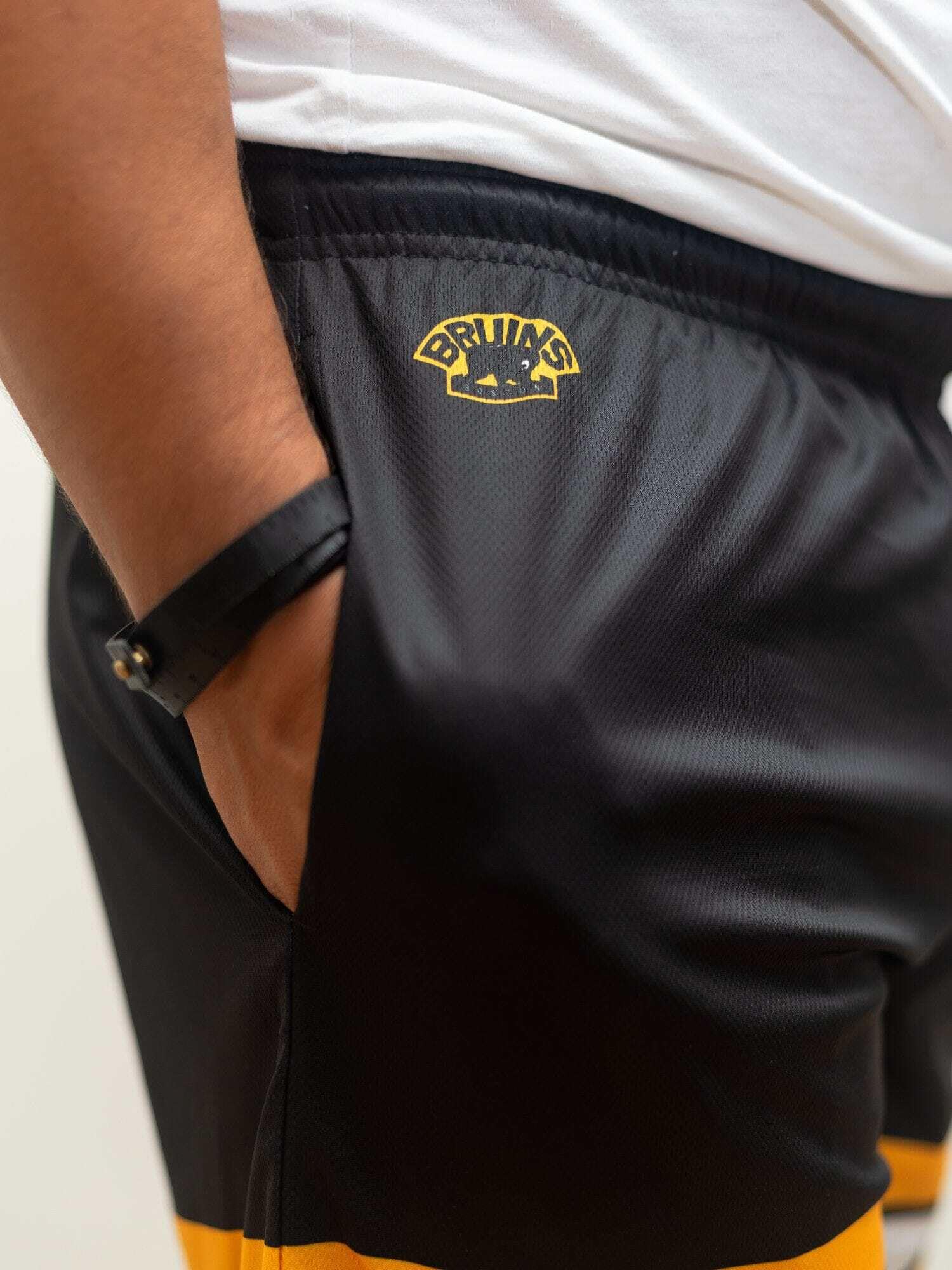 Boston Bruins Mesh Hockey Shorts - Breathable & Lightweight for Men - Perfect for Hockey Games, Training & Casual Wear