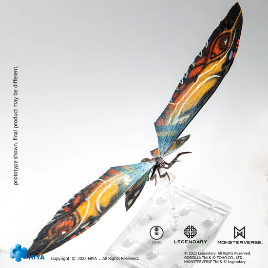 HIYA 14-inch Godzilla King of The Monsters Action Figure - Mothra Reissue Version Collectible Toy for Movie Fans & Monster Enthusiasts | Perfect for Display, Gifts & Anime Collections