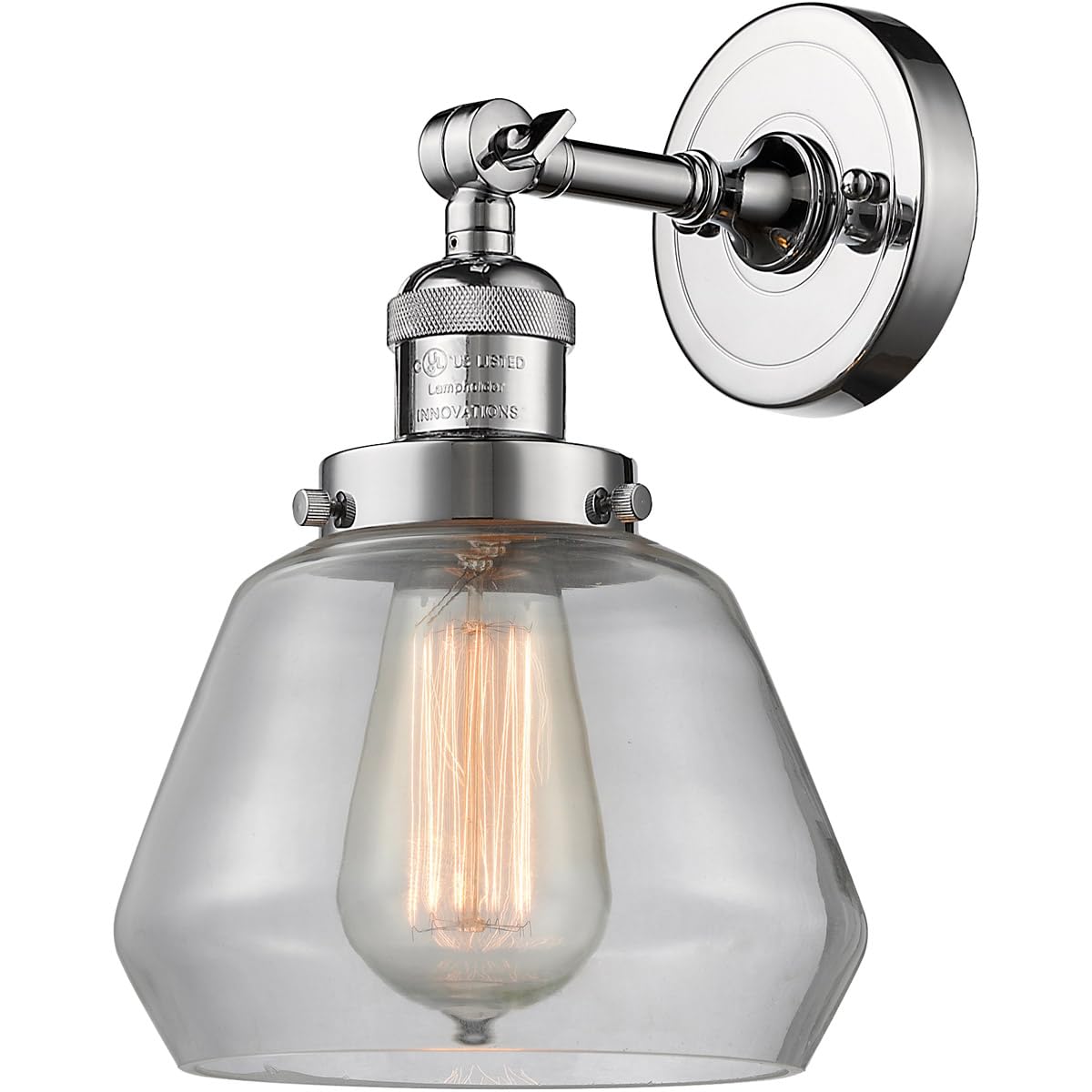 Innovations 201F-PC-G172-LED Modern LED Semi-Flush Mount Ceiling Light Fixture - Polished Chrome Finish - Perfect for Bedroom, Kitchen, Hallway & Office Lighting