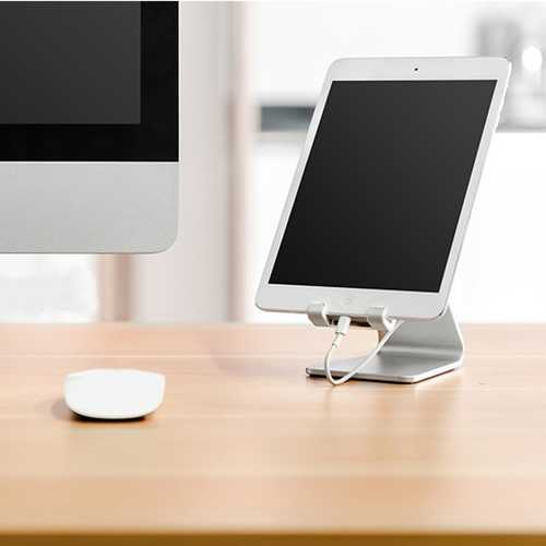 Bakeey™ ALT 4 Aluminum Alloy Adjustable Anti-Slip Desktop Stand - Universal Charging Holder for iPad, iPhone & Tablets - Perfect for Home Office, Bedside & Kitchen Use