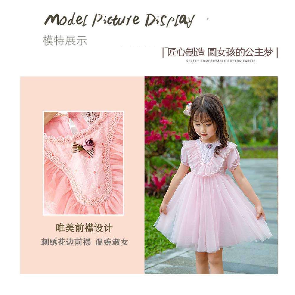 Quenny Summer Girls' Korean Style Lolita Dress - Fashion Floral Mesh Princess Dress for Tea Parties, Cosplay & Special Occasions