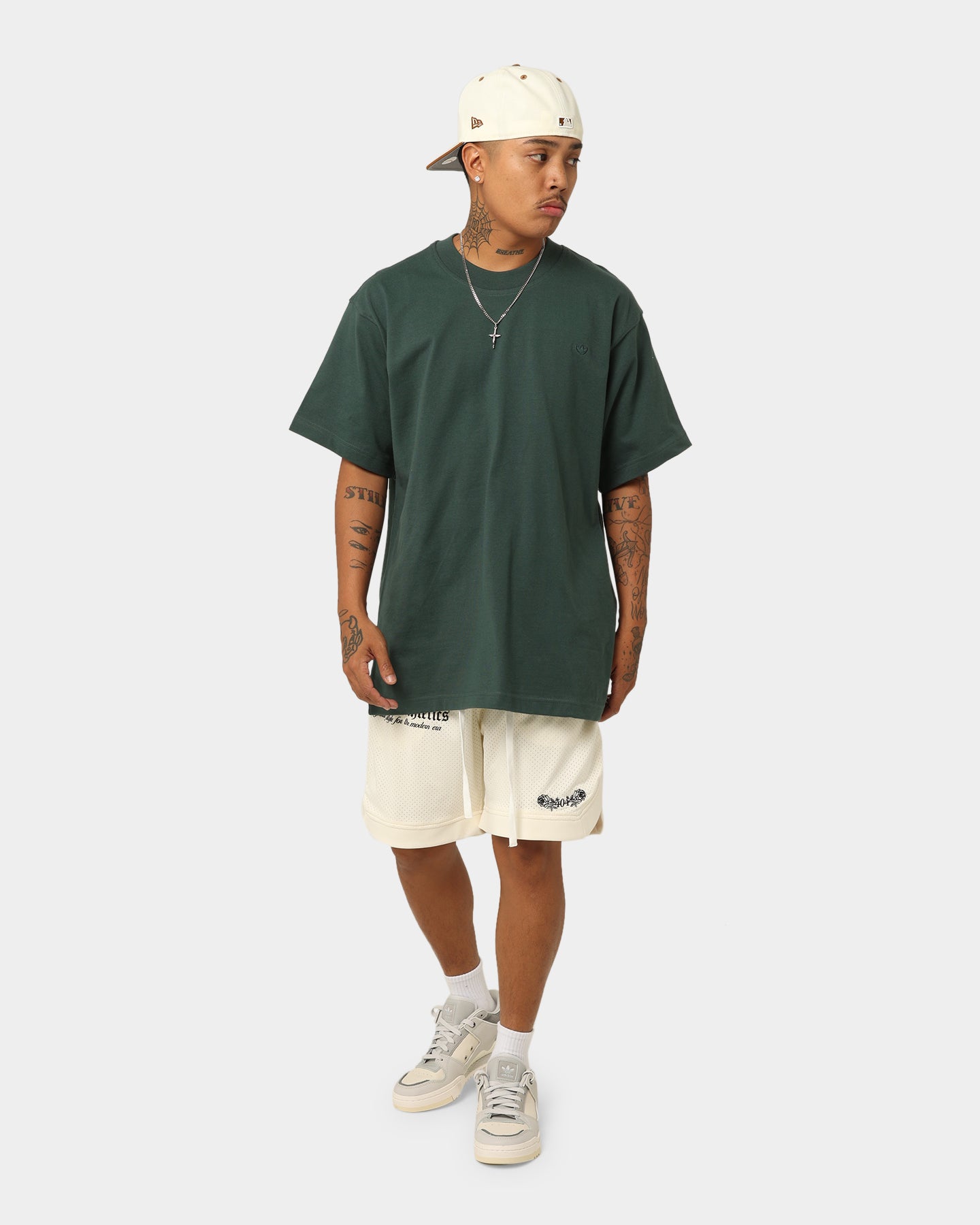 Adidas Originals Men's Cotton T-Shirt - Mineral Green | Casual Streetwear & Athletic Wear for Everyday Comfort