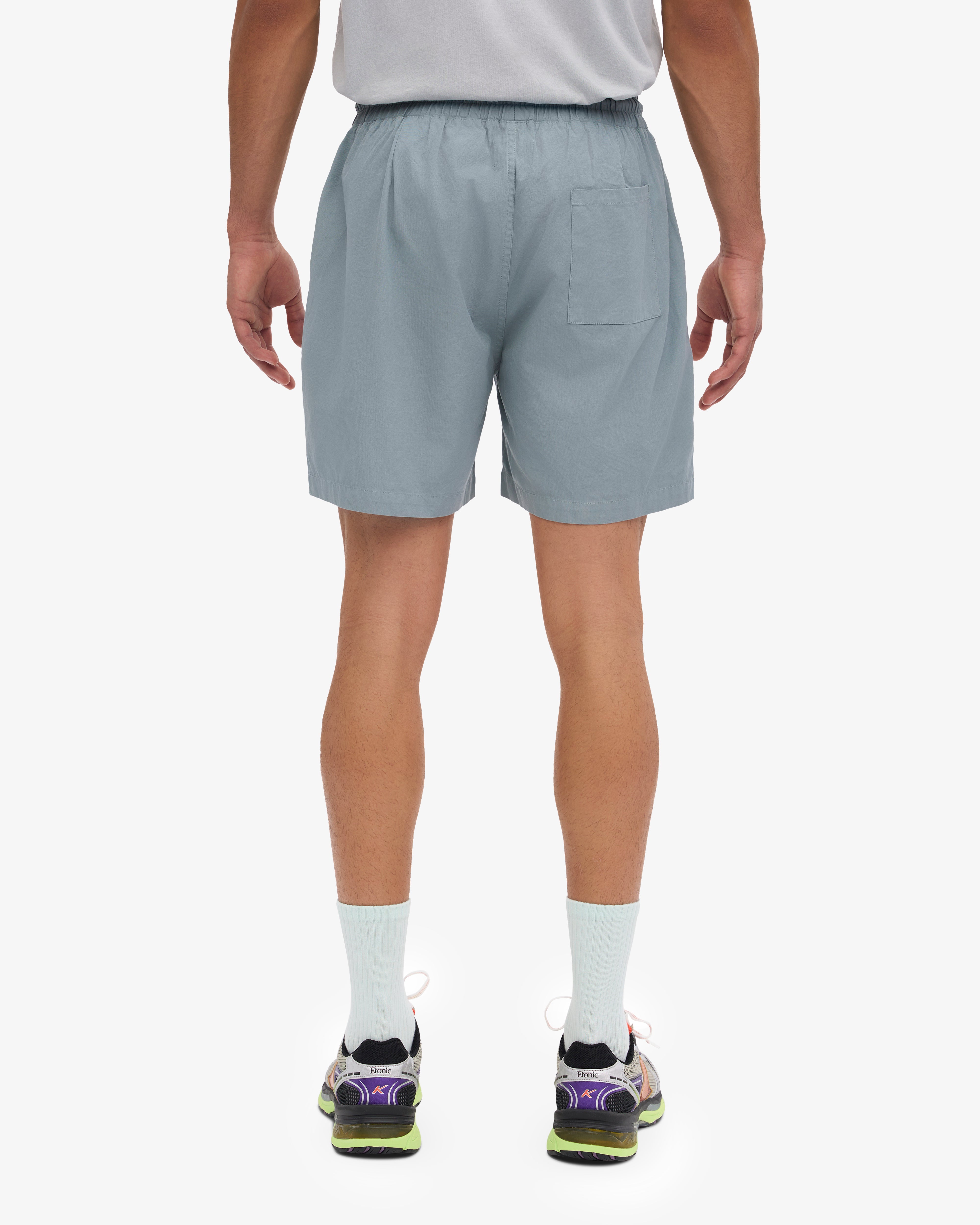 Organic Cotton Twill Shorts for Men - Steel Blue | Comfortable & Eco-Friendly Casual Wear for Summer Outdoors & Travel