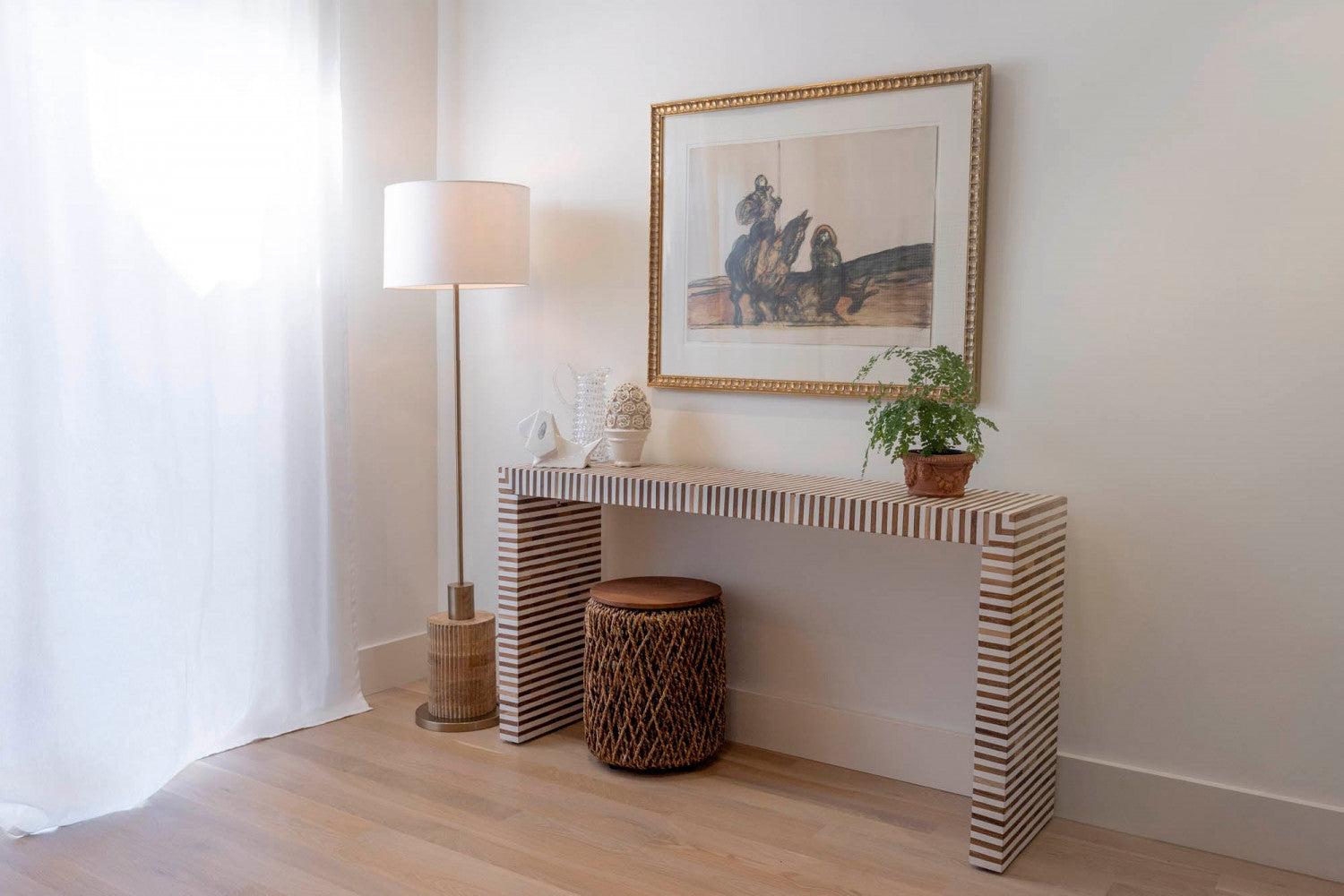 Bayan Knut Large Side Table - Brown Wood End Table for Living Room, Bedroom, or Office - Perfect for Holding Lamps, Books, and Decor