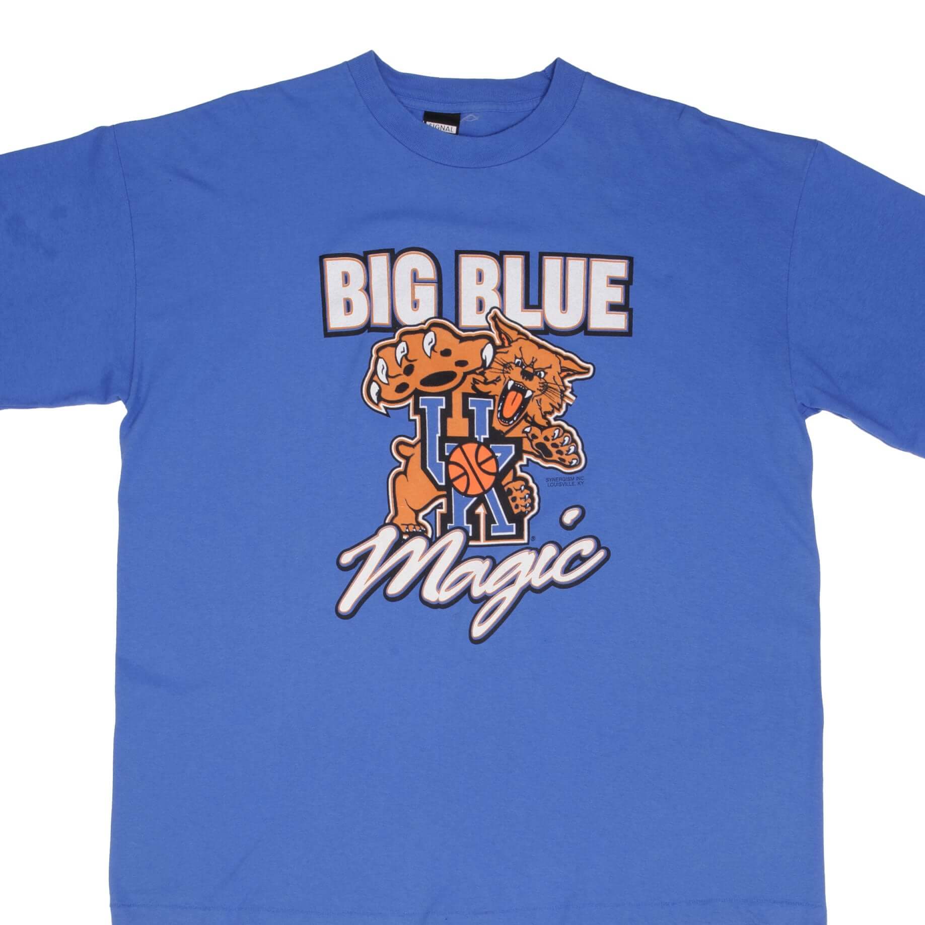 Vintage 1990s University of Kentucky Wildcats Basketball T-Shirt - 2XL Size, Made in USA - Perfect for Game Day, College Sports Fans & Retro Fashion