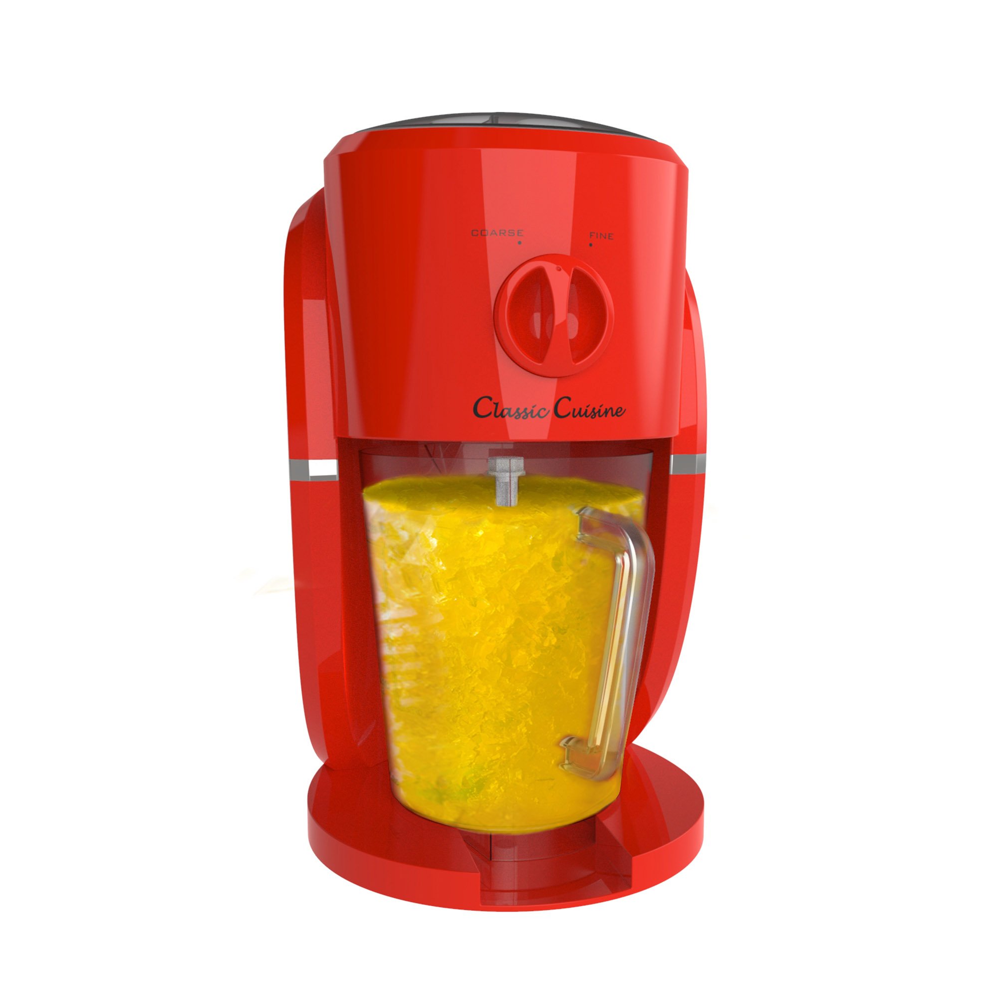 Frozen Drink Maker Machine - Margarita, Pina Colada & Daiquiri Mixer with Ice Crusher for Cocktails, Slushies & Shaved Ice Treats | Perfect for Parties, Bars & Home Use | Classic Cuisine (Red)