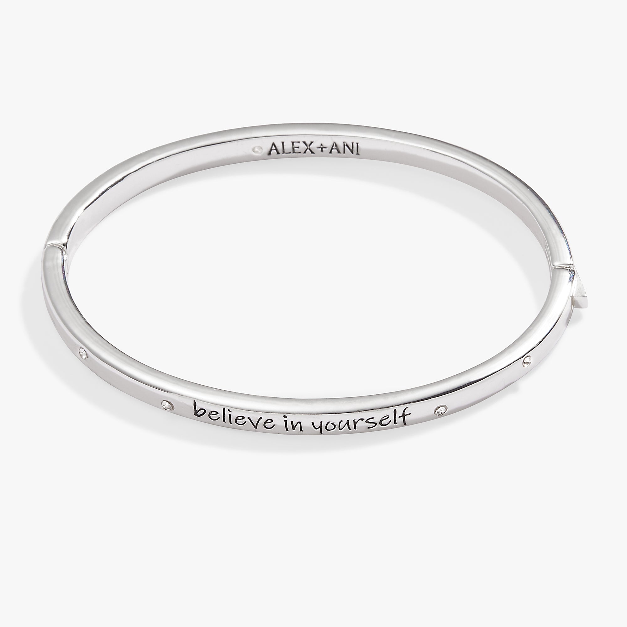 Believe in Yourself Inspirational Mantra Bangle - Motivational Jewelry for Women, Daily Affirmation Bracelet for Self-Confidence & Positivity - Perfect for Meditation, Yoga & Gift Giving