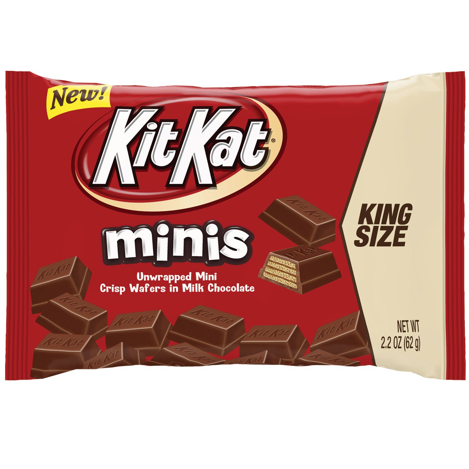 KIT KAT Chocolate Candy Minis - King Size (12 Pack) | Bulk Snacks for Parties, Office Treats & Halloween Candy