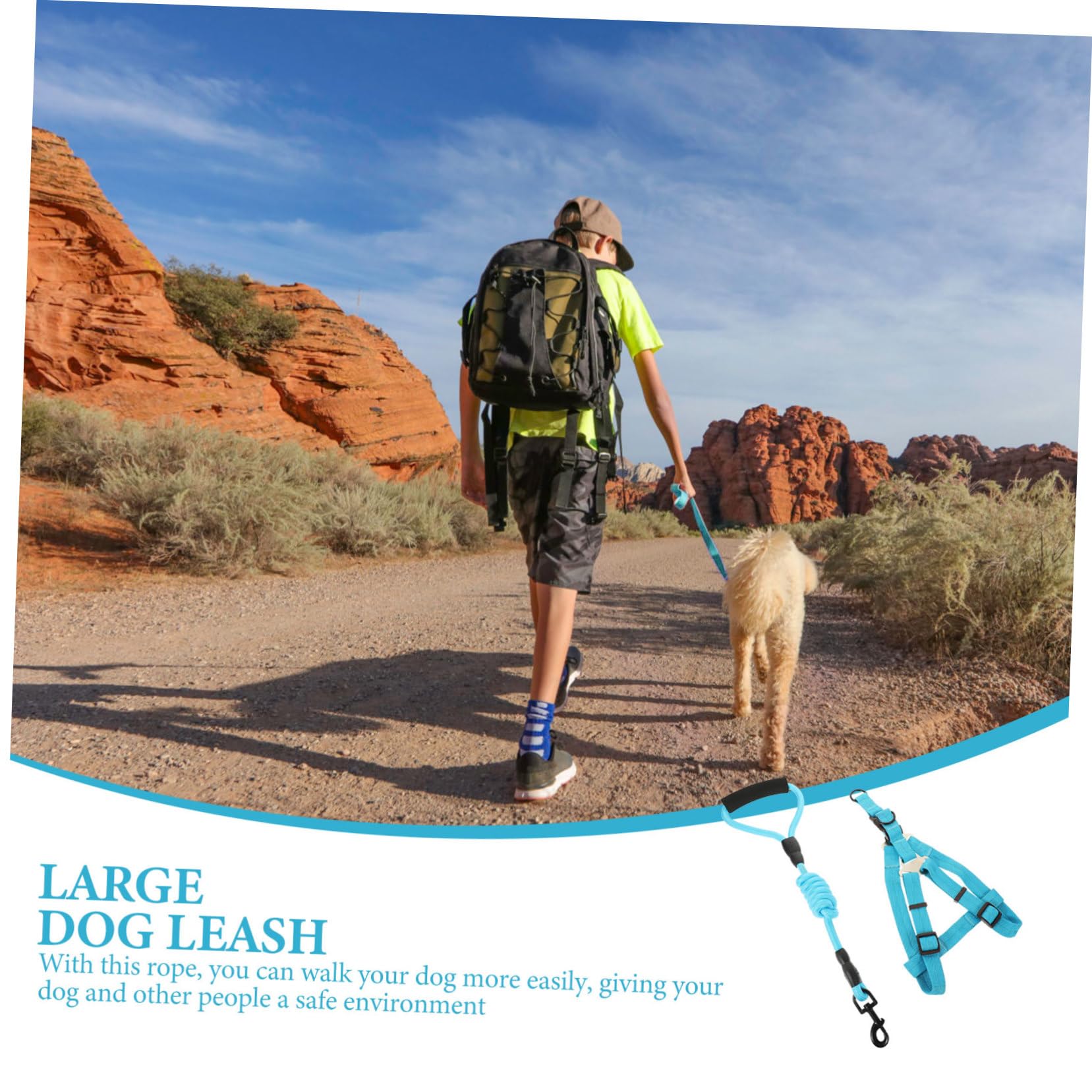 SUPVOX 5-Pack Heavy Duty Dog Leash Set with Metal Clips - Durable Rope Leash & Harness for Large Dogs - Perfect for Walking, Training, and Outdoor Adventures