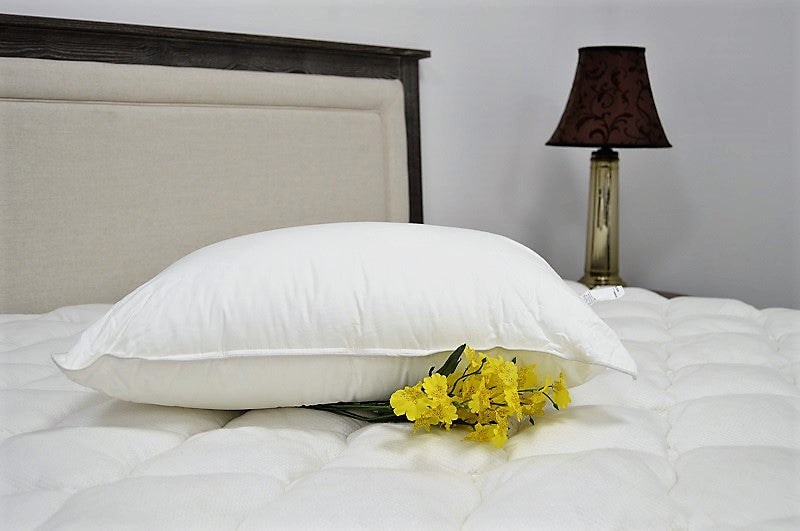 Ultra Soft JS Fiber Down Alternative Polyester Pillow - Hypoallergenic & Supportive for Side, Back & Stomach Sleepers - Perfect for Bedroom, Guest Room & Travel