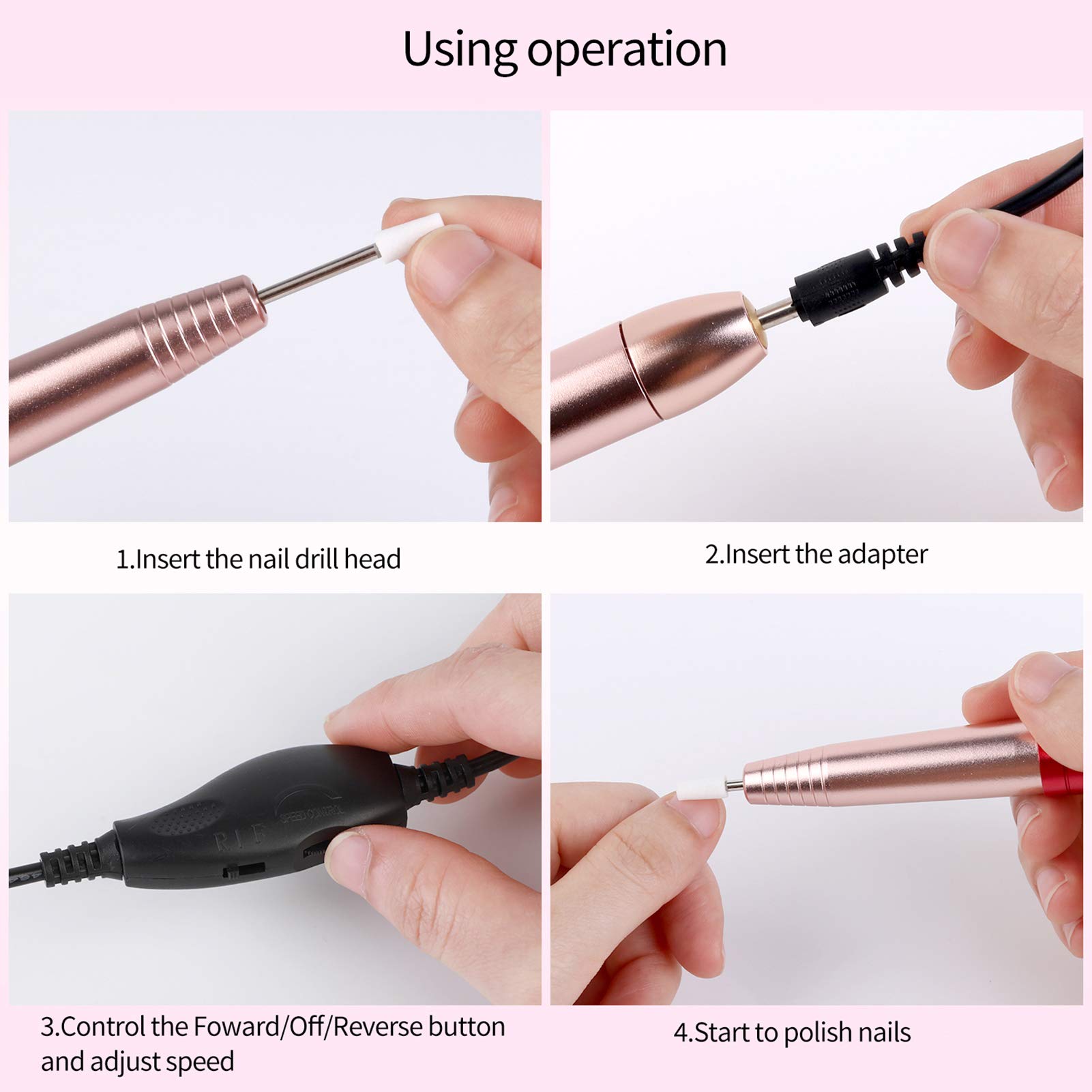 Professional SOWUNO Nail Drill Kit - Electric Manicure & Pedicure Set for Nail Care, Toenail Trimming & Nail Art - Perfect for Home Salon, Nail Technicians & DIY Beauty Enthusiasts