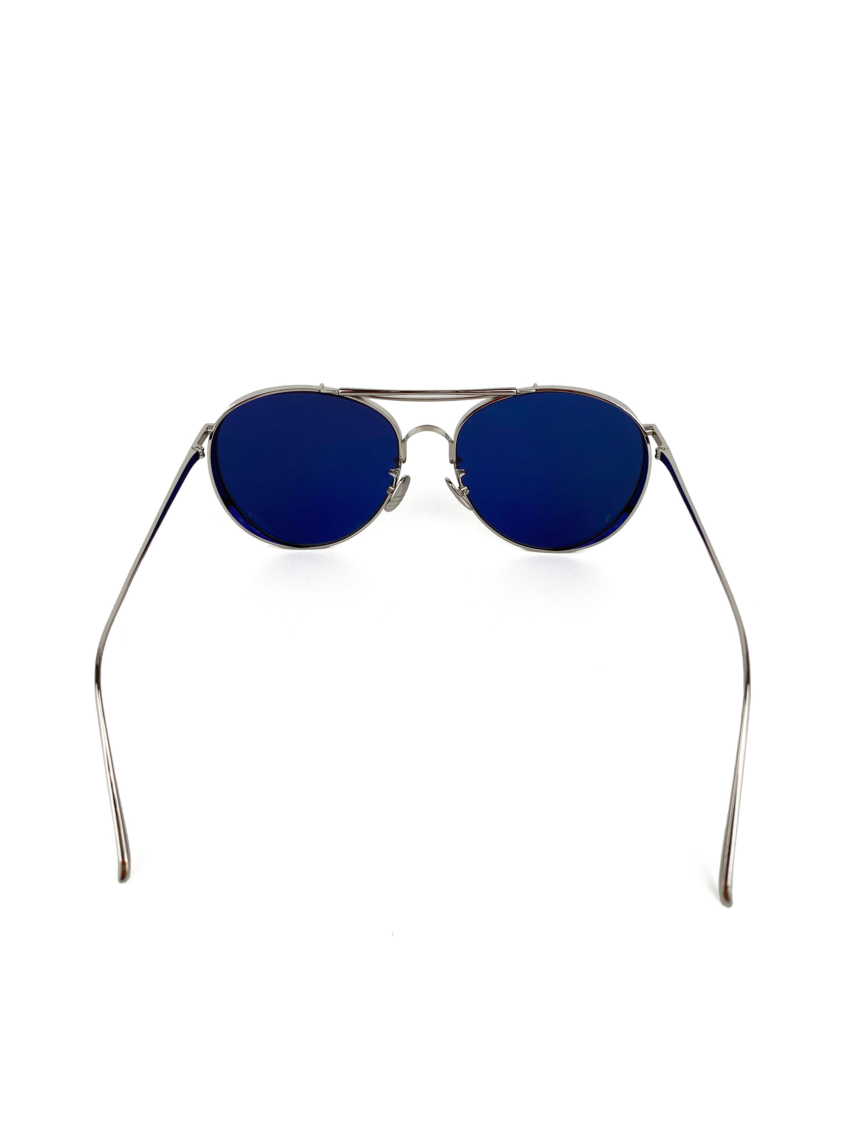 Gentle Monster Silver Big Bully Aviator Mirror Sunglasses for Women & Men - UV Protection, Fashionable Retro Style for Driving, Beach & Outdoor Activities
