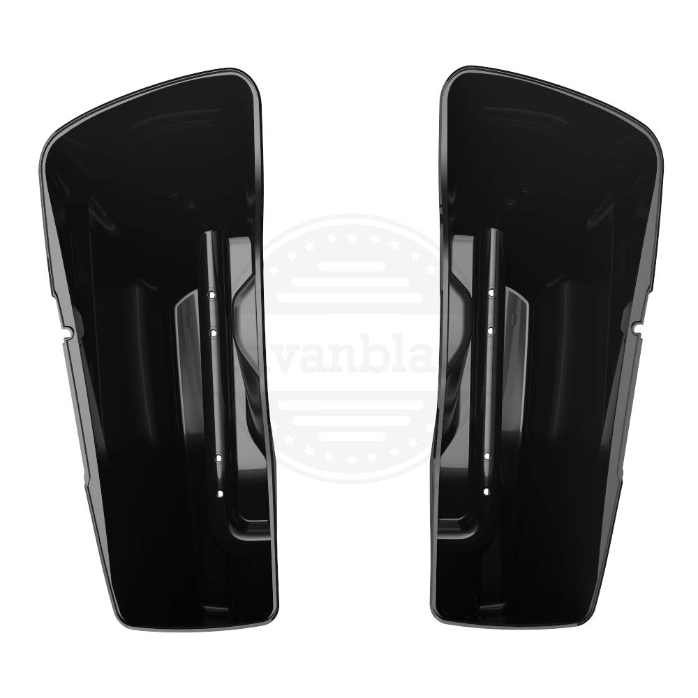 Blackened Cayenne Harley Stretch Saddle Bags & Fender Extension - Motorcycle Luggage Accessories for 2014+ Harley Davidson Touring Models - Perfect for Long Rides and Road Trips