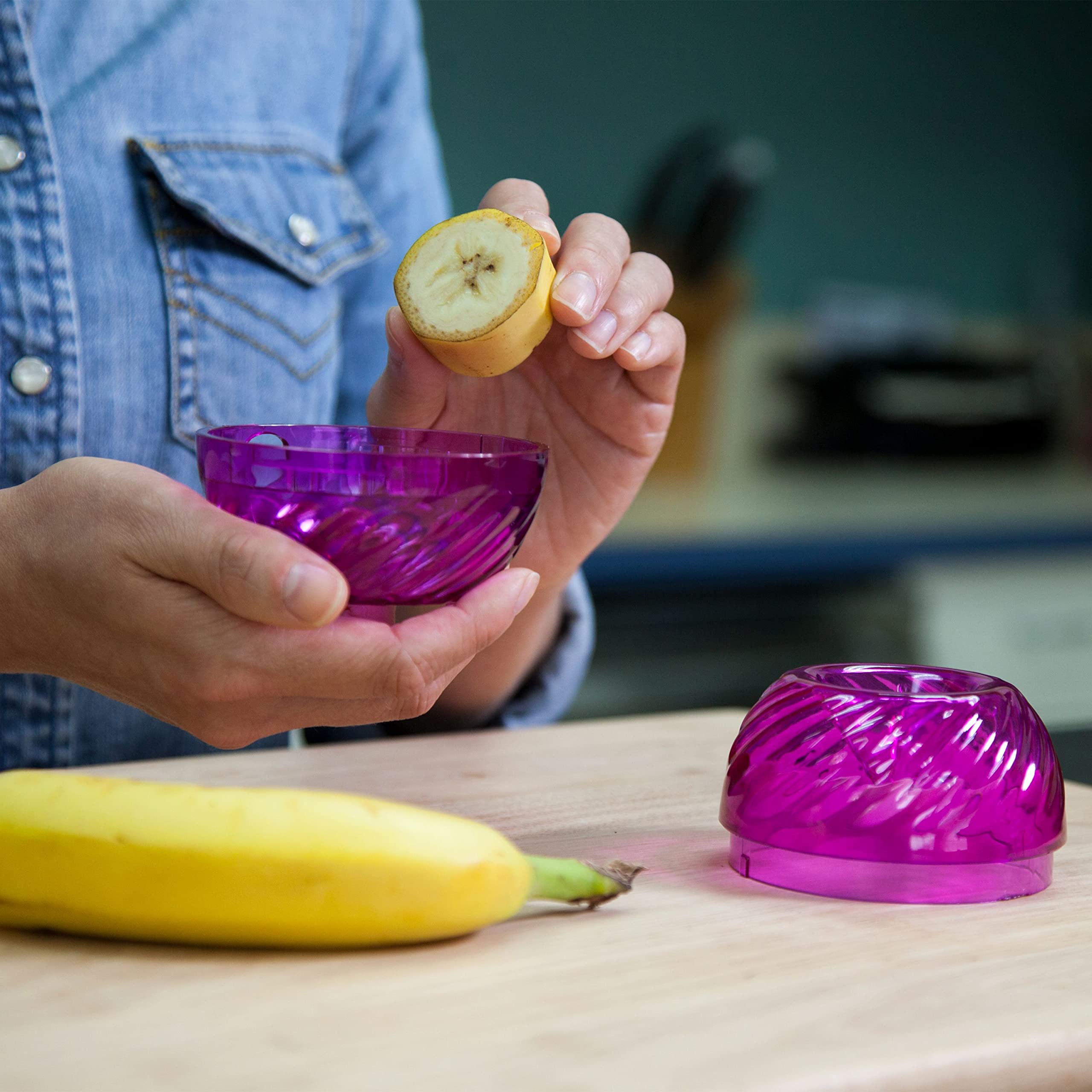 FlyFix Indoor Fruit Fly Trap - Effective Gnat & Fruit Fly Catcher - Easy to Use Kitchen Pest Control - Food-Based Lure Attractants - Ideal for Kitchens, Dining Rooms & Bars (Pink) | Eliminate Fruit Flies Around Fruits, Trash Cans & Compost Bins