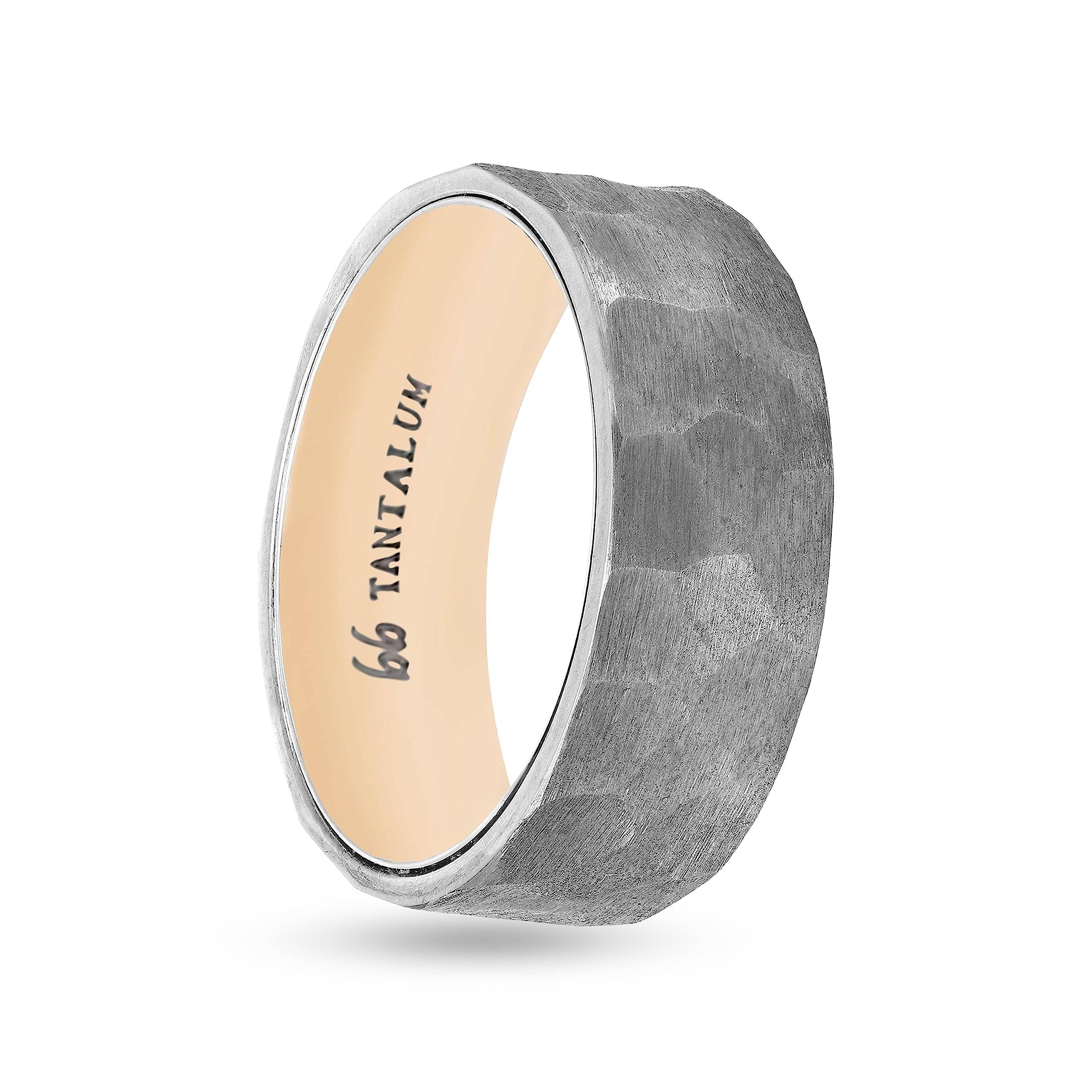 Boston Bay Diamonds Tantalum Comfort Fit Men's Wedding Band & Fashion Ring - 7mm & 8mm Width Options - Durable Hypoallergenic Metal - Perfect for Weddings, Anniversaries & Everyday Wear