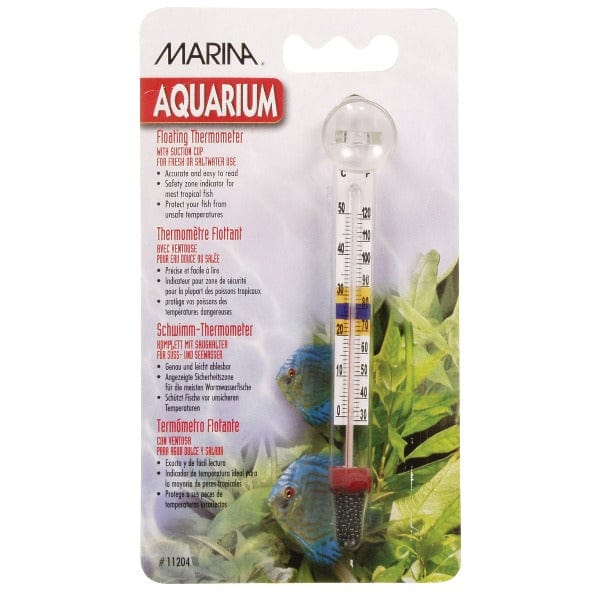 Marina Floating Thermometer with Suction Cup - Accurate Water Temperature Gauge for Aquariums, Pools & Fish Tanks - Perfect for Home, Office & Outdoor Use