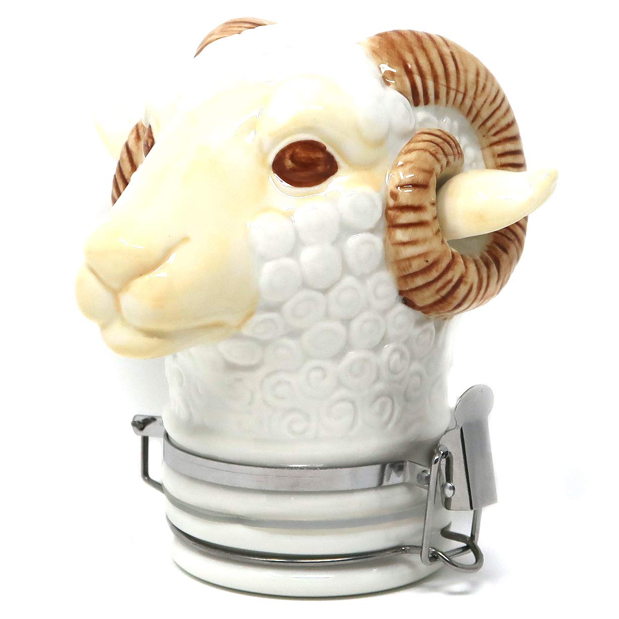 Premium Ram Porcelain Container - 250mL Large Capacity for Tea, Coffee & Spice Storage | Elegant Kitchen & Dining Decor | Perfect for Home, Office & Gifting