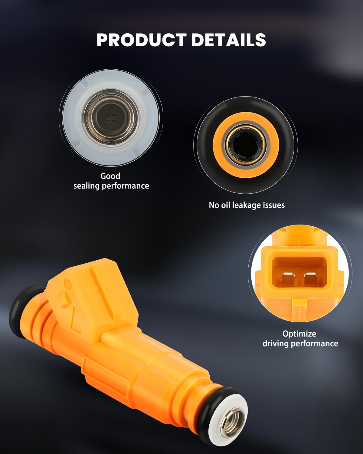 SCITOO 6-Piece Fuel Injector Replacement Kit Compatible with Jeep Cherokee 1987-1998, Comanche 1987-1992, Grand Cherokee 1991-1998 & Wrangler 1993-1998 - Improve Engine Performance & Fuel Efficiency