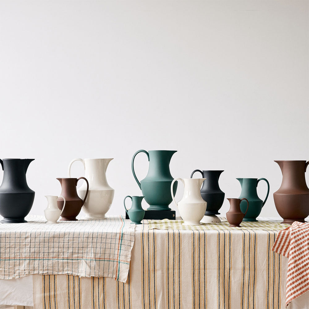 Handcrafted Artisan Stoneware Pitcher - Elegant Teal Blue Ceramic Water Jug for Kitchen, Dining Table & Home Decor | Perfect for Serving Beverages, Displaying Flowers, or as a Rustic Centerpiece