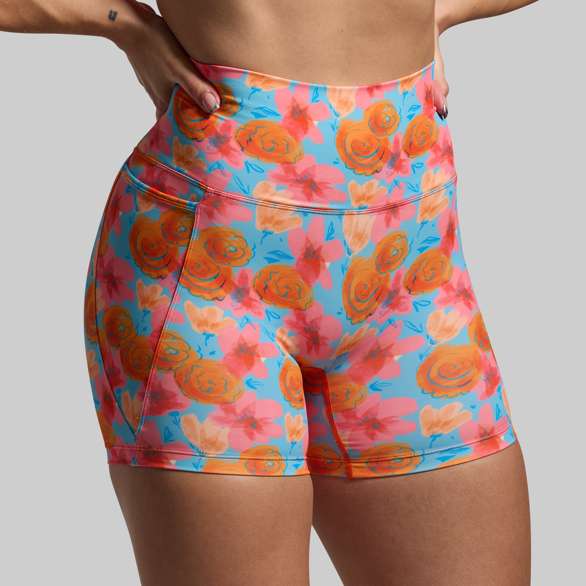 Vintage Rose Print Eccentric Short Set - Women's Casual Summer Outfit for Beach, Vacation & Street Style