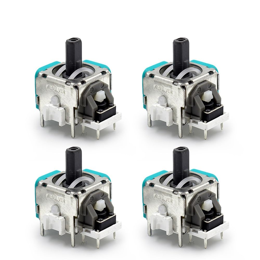Tenlang 4-Pack 3D Analog Sensor Thumbsticks Joystick Replacement for Sony PS4 & Xbox One Wireless Controllers - High Precision Potentiometer Module for Gaming & DIY Repairs
