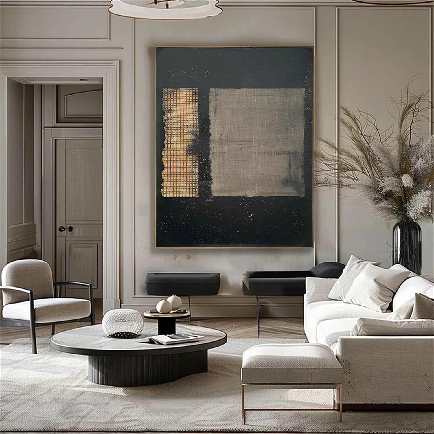 Abstract Tranquility Art Painting #WS156 - Modern Wall Decor for Living Room, Bedroom & Office - Handmade Canvas Artwork for Home & Office Decor