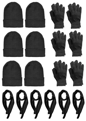 Adults Black 3 Sets of 6