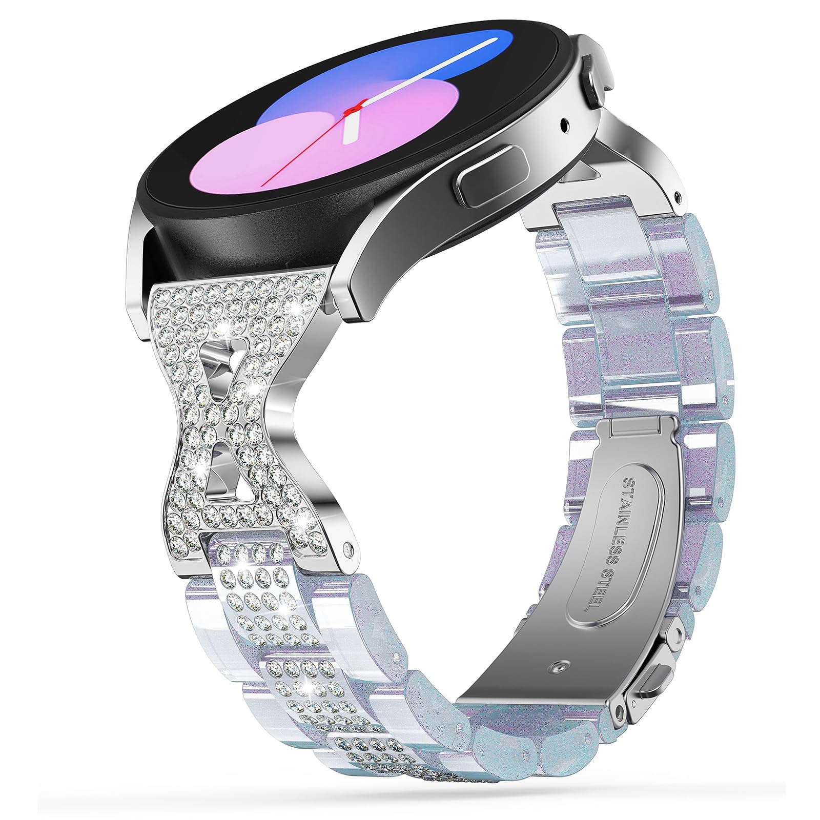 Premium Galaxy Watch 7 Band for Women - Lightweight Silicone Watch Strap Compatible with Galaxy Watch 4/5/6/6 Classic/5 Pro/FE - Soft Comfortable Wristband for Workouts, Running & Everyday Wear