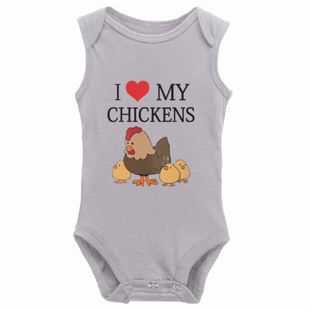 Cute Chickens Baby Bodysuit - Short Sleeve Jumpsuit Romper for Newborn Boys & Girls | Soft Cotton Infant Outfit for Playtime & Photo Shoots
