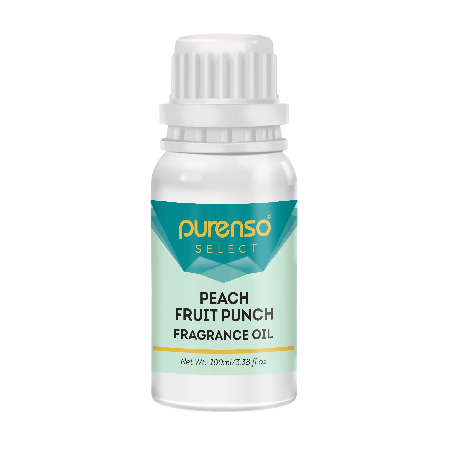 Purenso Peach Fruit Punch Fragrance Oil - 100ml Aromatherapy Essential Oil for DIY Soaps, Candles, Diffusers, Lotions & Shampoo | Home Spa, Relaxation & Gift Ideas
