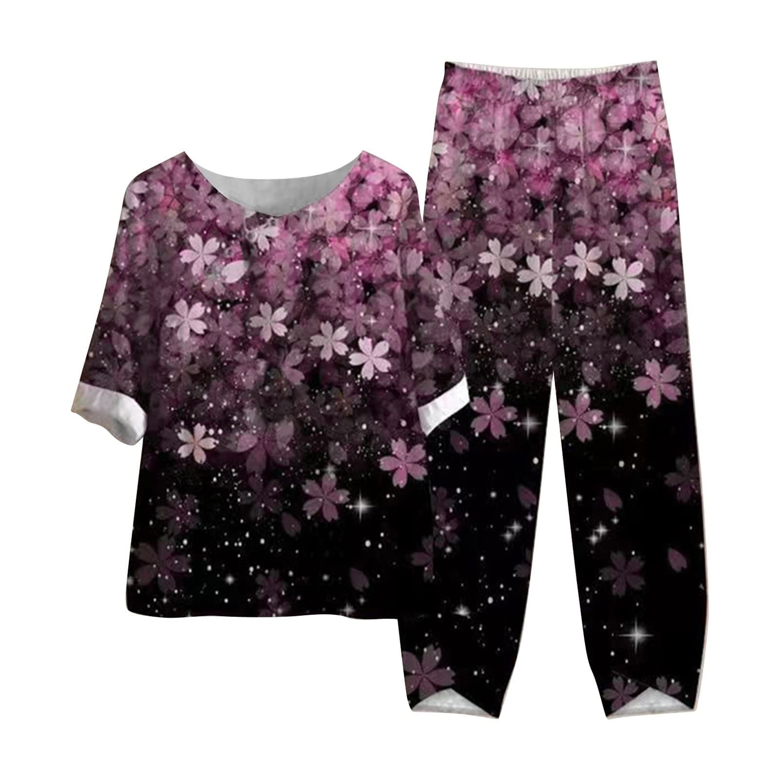 Women's Summer Linen 2-Piece Lounge Set - Half Sleeve T-Shirt & Cotton Linen Pants Plus Size Outfit | Comfortable Vacation Wear for Beach, Travel & Relaxation