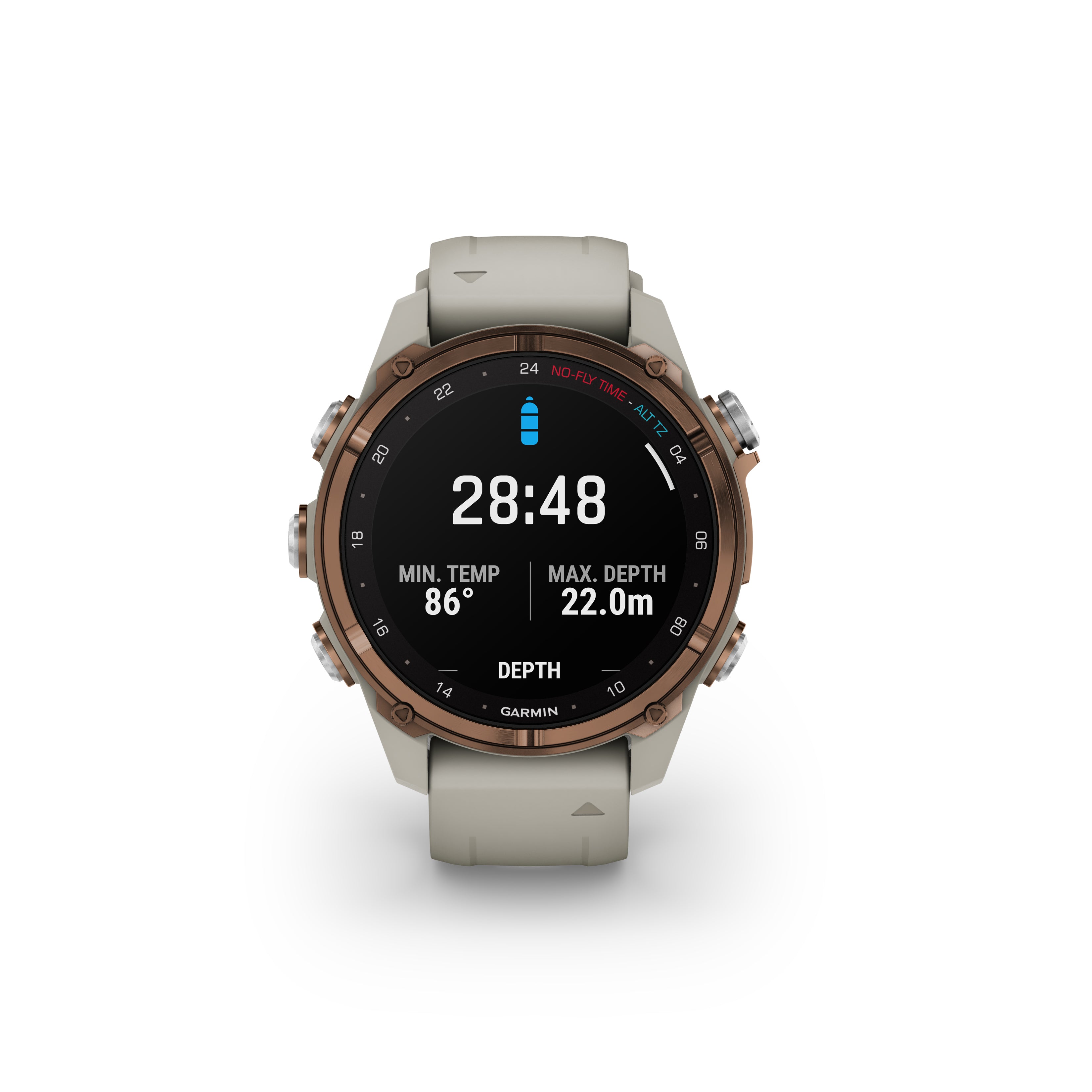 Garmin Descent Mk3i 43mm Dive Computer - Bronze Titanium Case with French Gray Band for Scuba Diving, Snorkeling & Water Sports | Professional Underwater GPS Watch for Divers