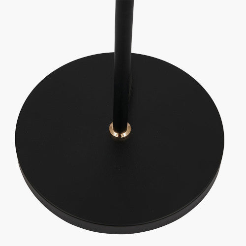 Modern Blair Smoke Glass Ball & Black Metal Floor Lamp - Elegant Home Decor for Living Room, Bedroom, or Office Lighting