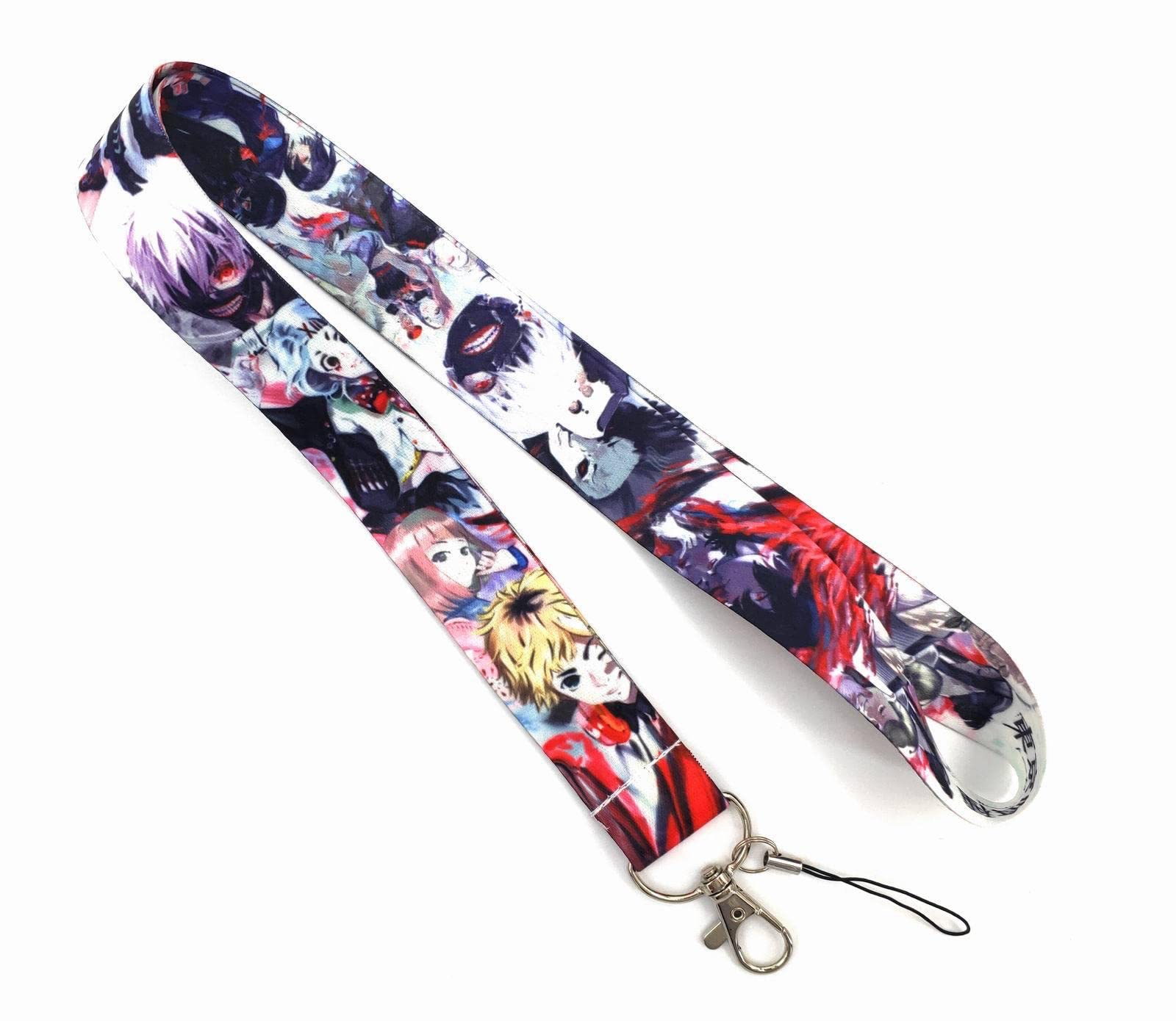 Tokyo Ghoul Anime Lanyard Keychain - Ken Kaneki ID Badge Holder for Cosplay, Conventions & Work - Manga Inspired Accessory for Fans