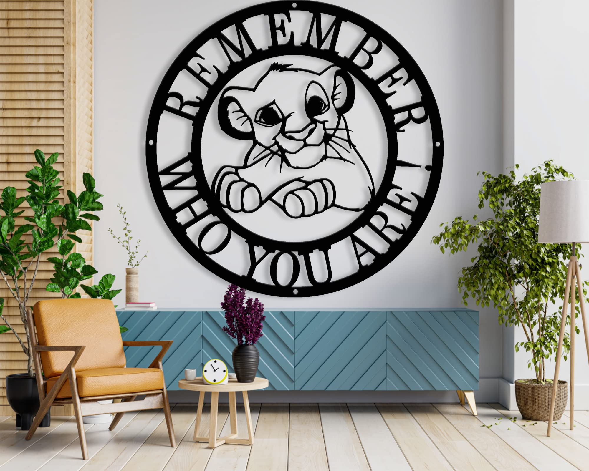 Remember Who You Are Metal Sign - Little Lion King Wall Art for Bedroom & Living Room Decor - Unique Birthday, Wedding & Going Away Gift - Baby Lion King Nursery Sign - Perfect for Kids Room & Animal Lover Gifts (Home Decor Inspiration)