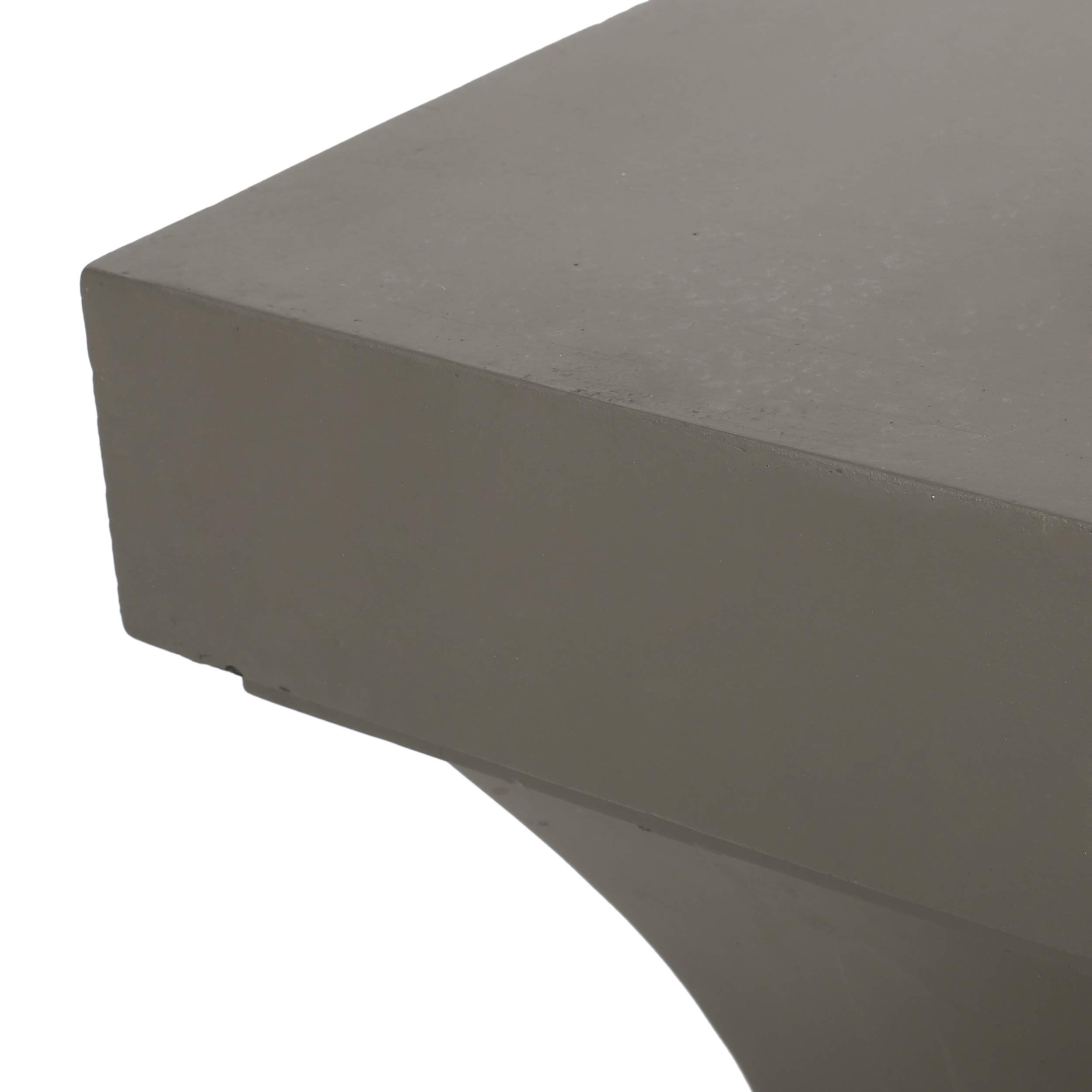 Christopher Knight Home Barbara Indoor Modern Lightweight Concrete Side Table - Minimalist Accent Table for Living Room, Bedroom & Office - Light Gray Contemporary End Table for Small Spaces