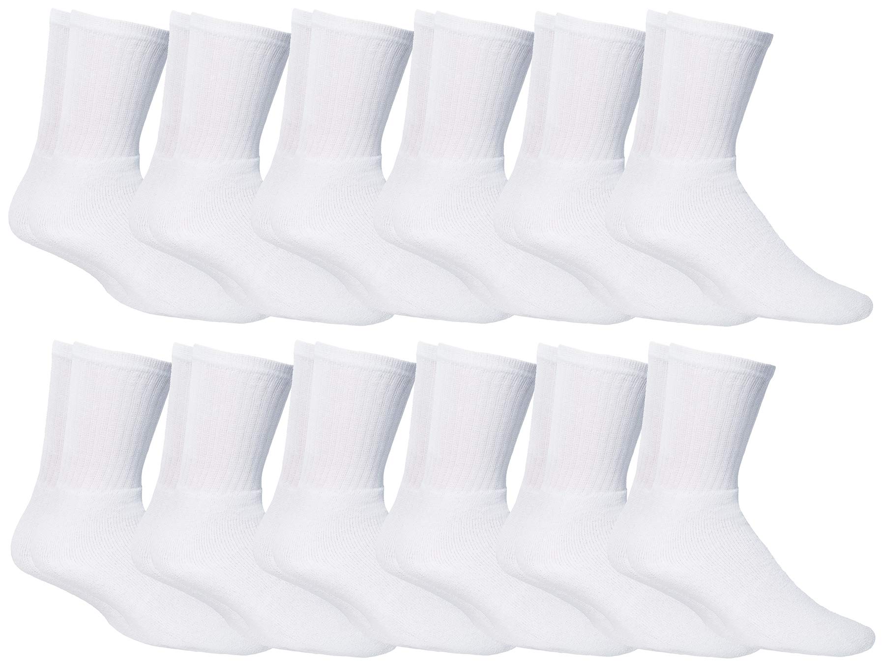 48-Pack Unisex Lightweight Cotton Crew Socks Bulk - Soft Breathable Everyday Socks for Men & Women - Perfect for Homeless Donations, Wholesale, Gifts, and Daily Wear