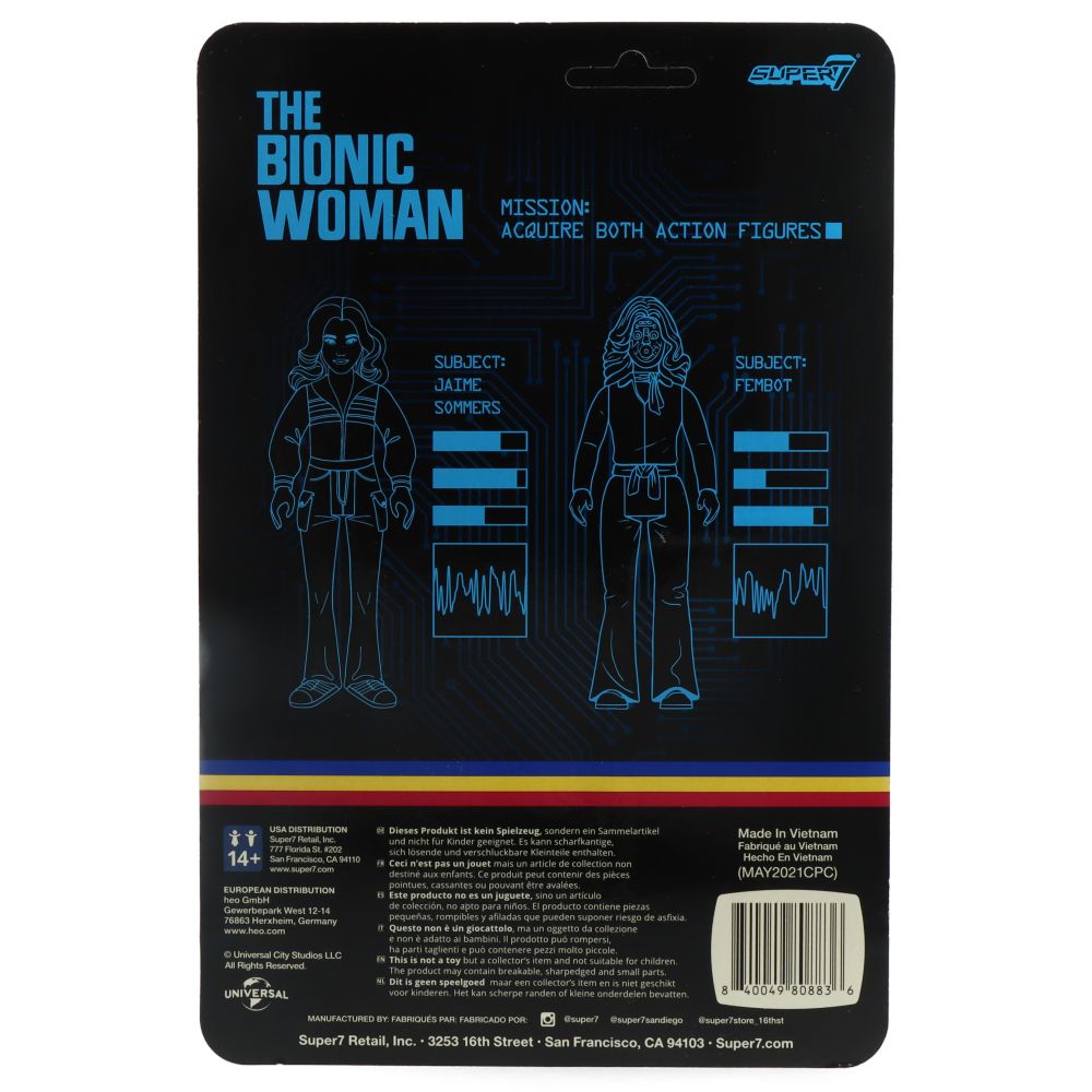 Jaime Sommers The Bionic Woman ReAction Figure - Classic 1970s TV Show Collectible Action Figure for Fans & Collectors - Perfect for Display, Gifts, and Nostalgic Decor