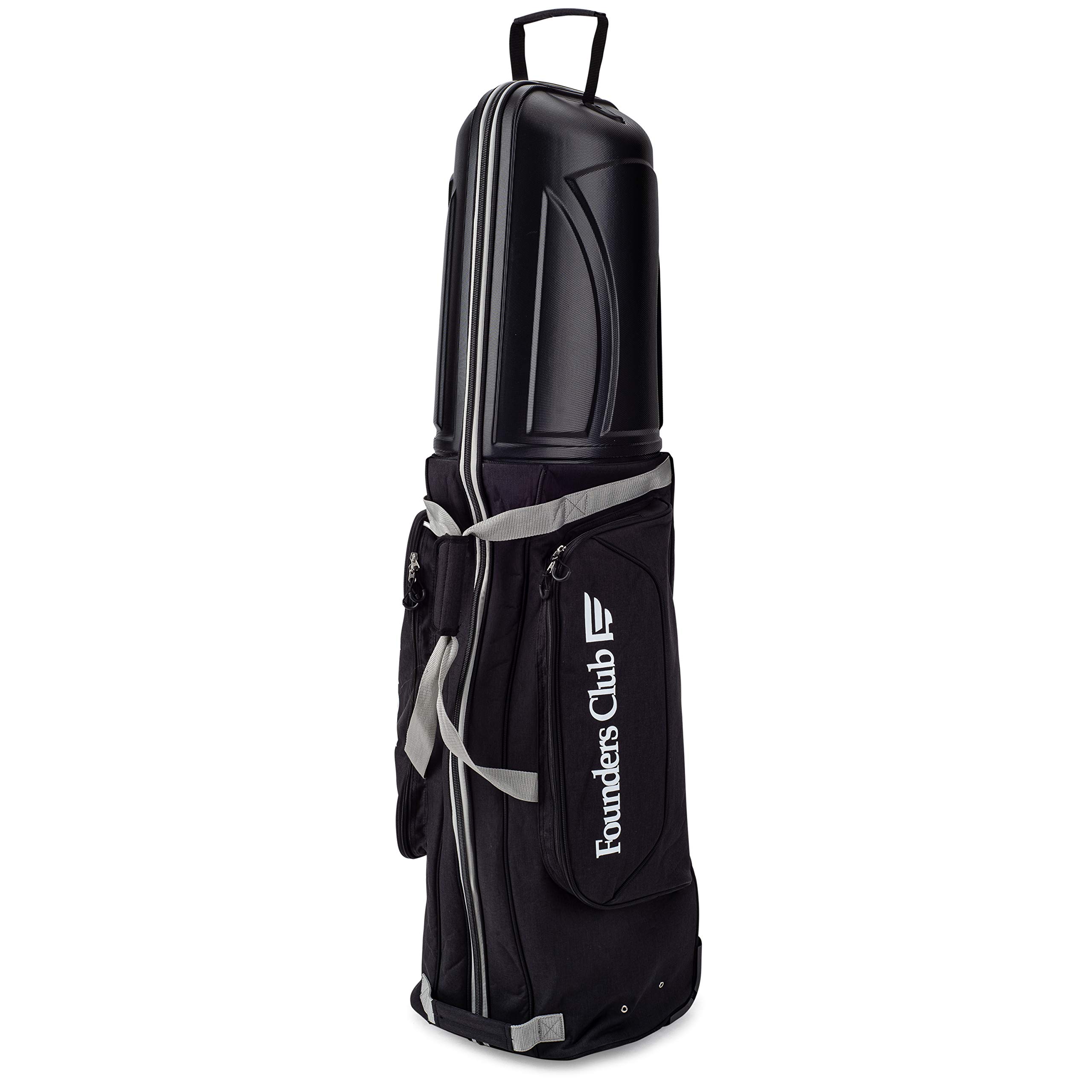 Founders Club Golf Travel Cover Luggage Bag with ABS Hard Shell Top - Waterproof Golf Club Travel Case for Airplane & Car Travel - Perfect for Golfers on the Go