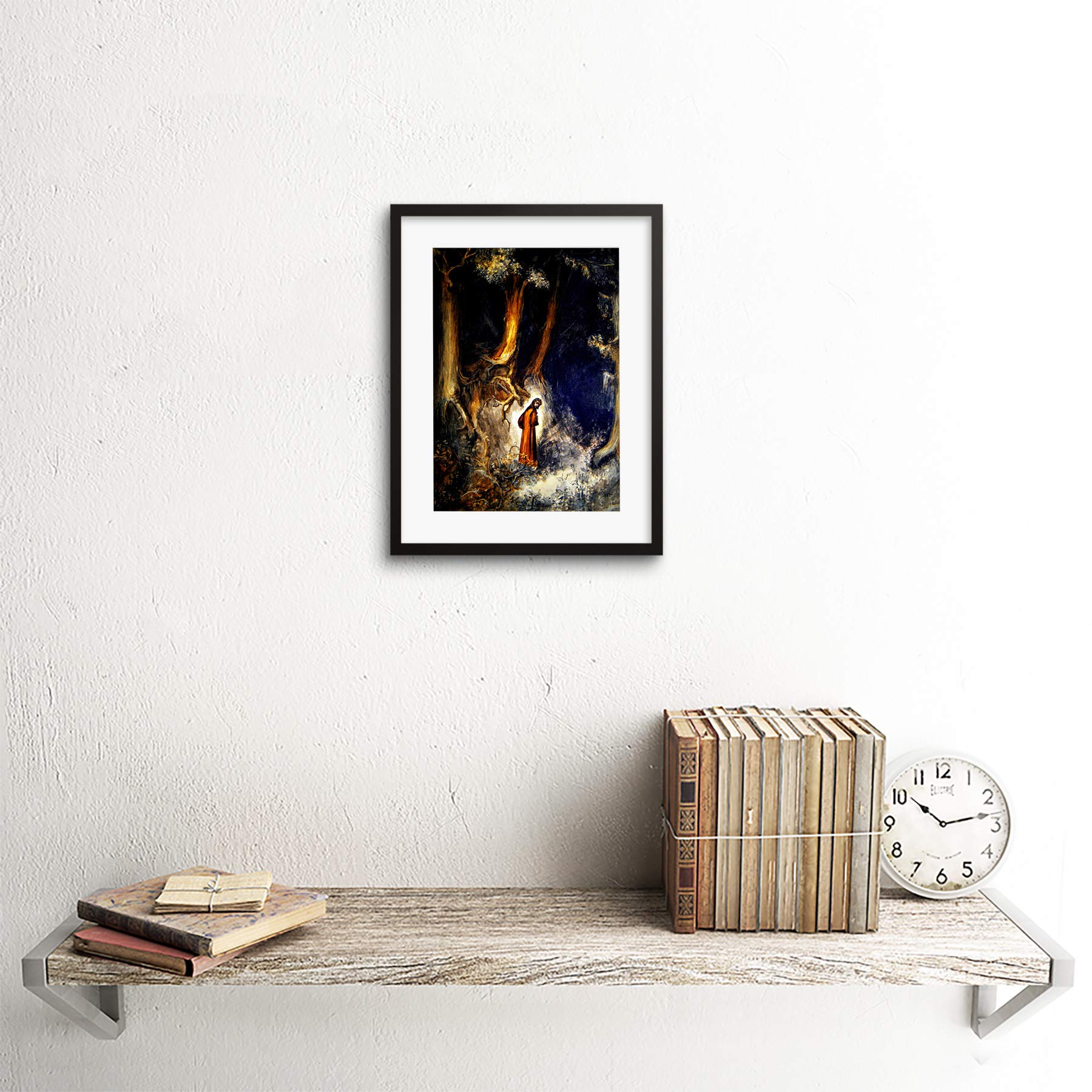 Divine Comedy by Dante Alighieri - Dore's Dark Forest & Hell Framed Art Print 97x11452 - Perfect for Home Decor, Office & Gothic Art Collections