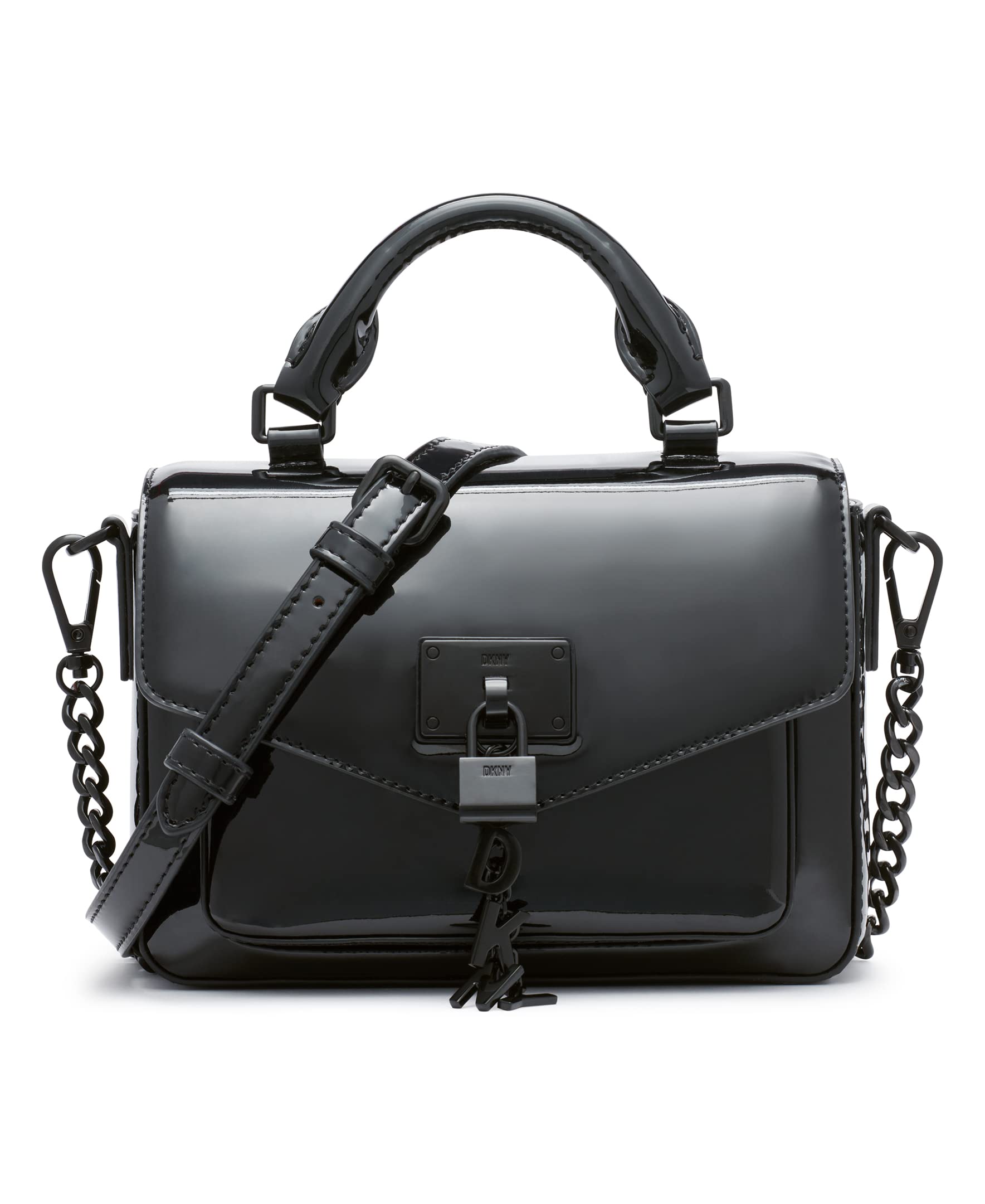 DKNY Elissa Small Satchel Handbag for Women - Stylish Crossbody Purse with Adjustable Strap, Perfect for Work, Travel & Everyday Use